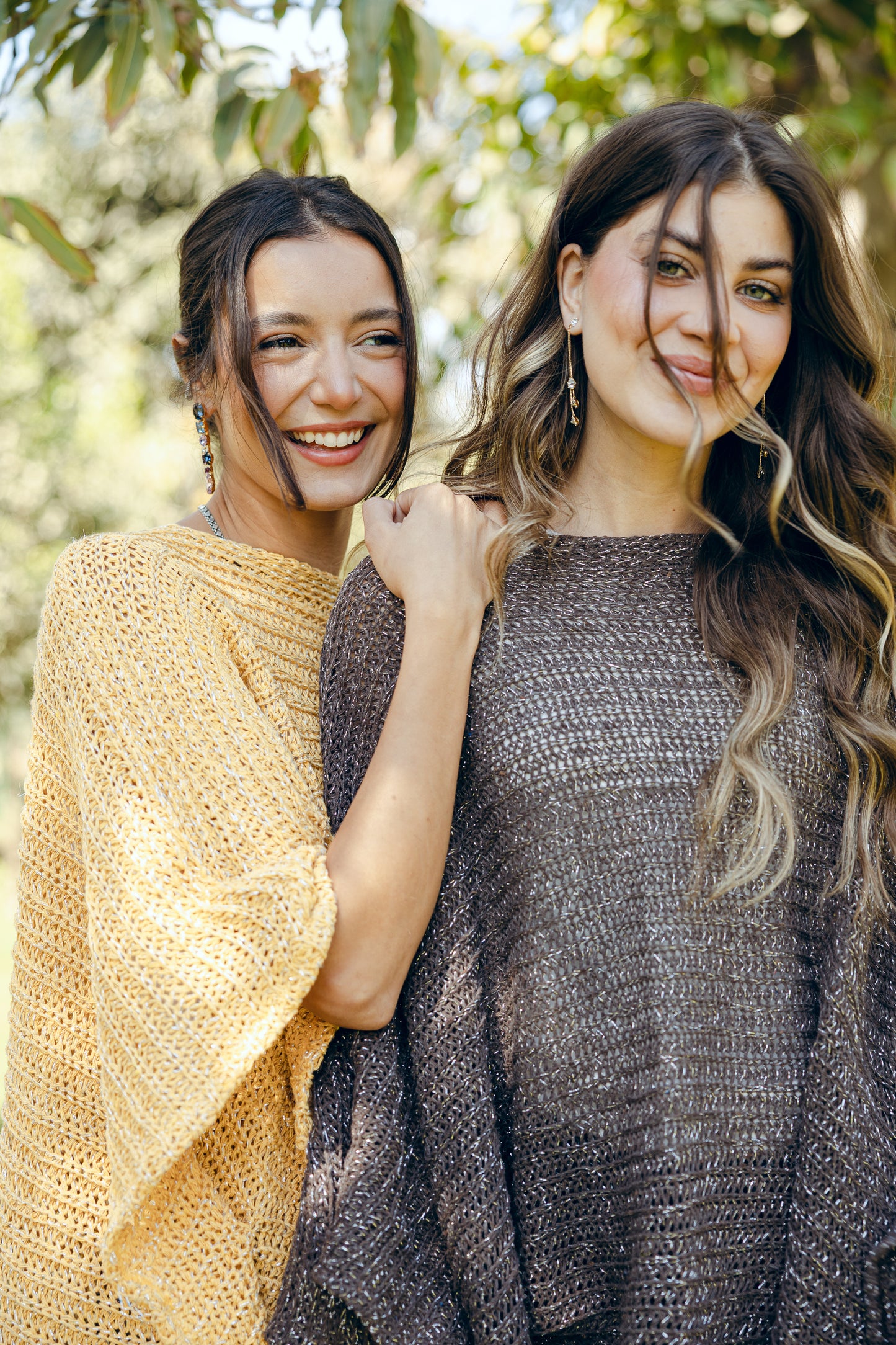 Seen At Sunset Crochet Cape in Yellow