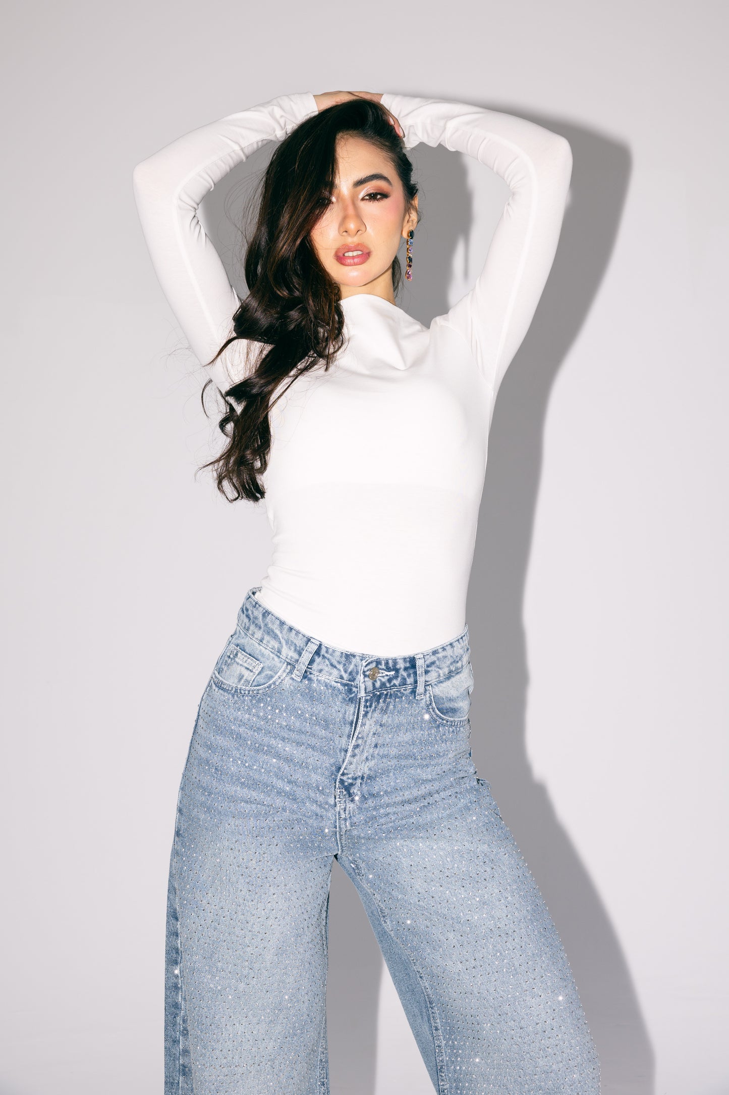 All Eyes On You Denim Pants - Light Blue