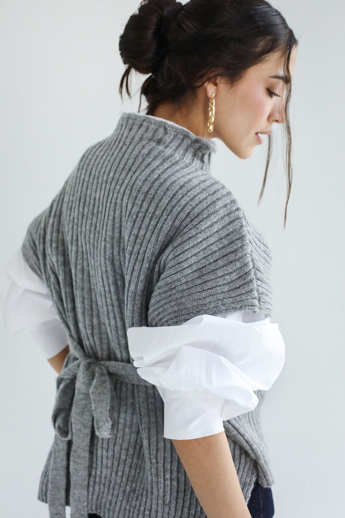 Sun Dazed Knit Vest - Grey