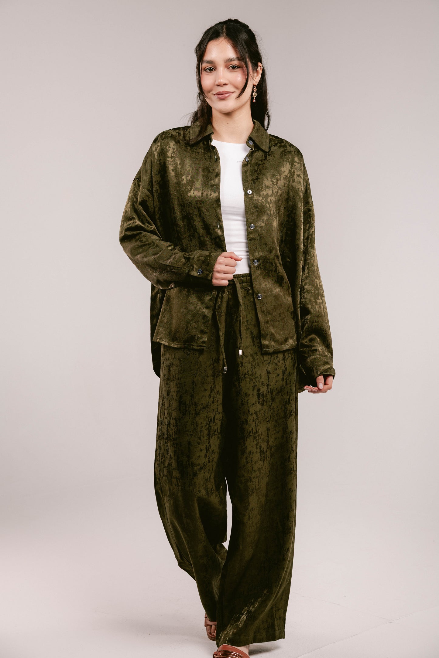 Spring Fever Linen Set - Olive