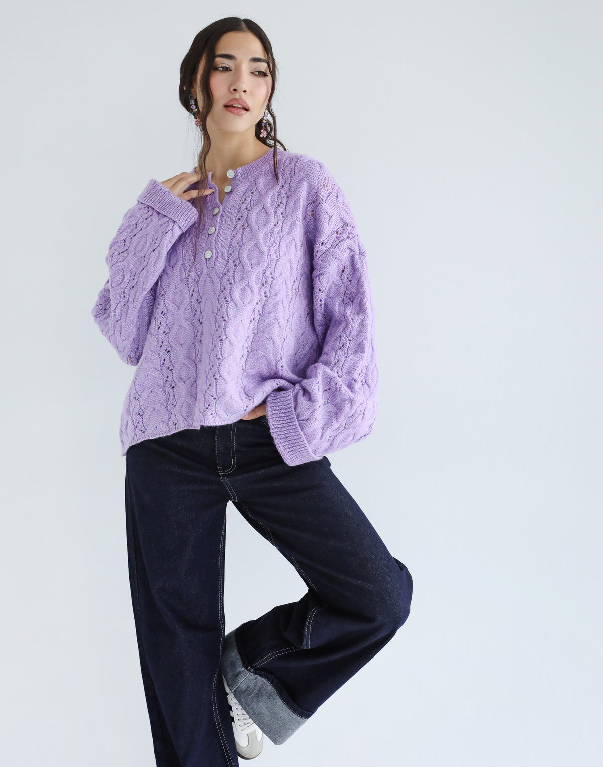 Sweet as you knit sweater - Lilac
