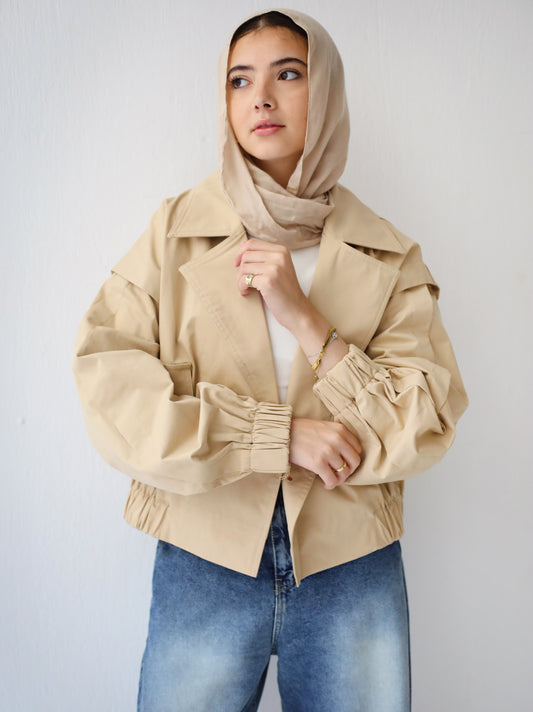 Showstopper Trench Jacket - Beige