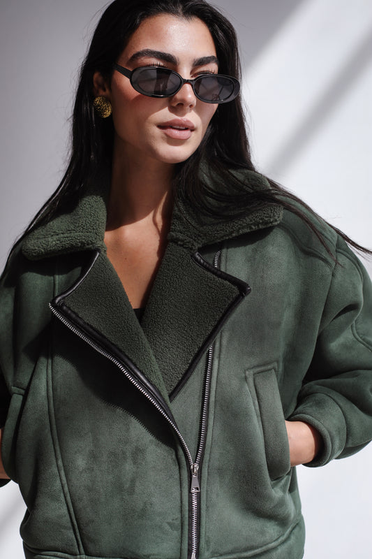 Dare To Dream Moto Jacket - Olive