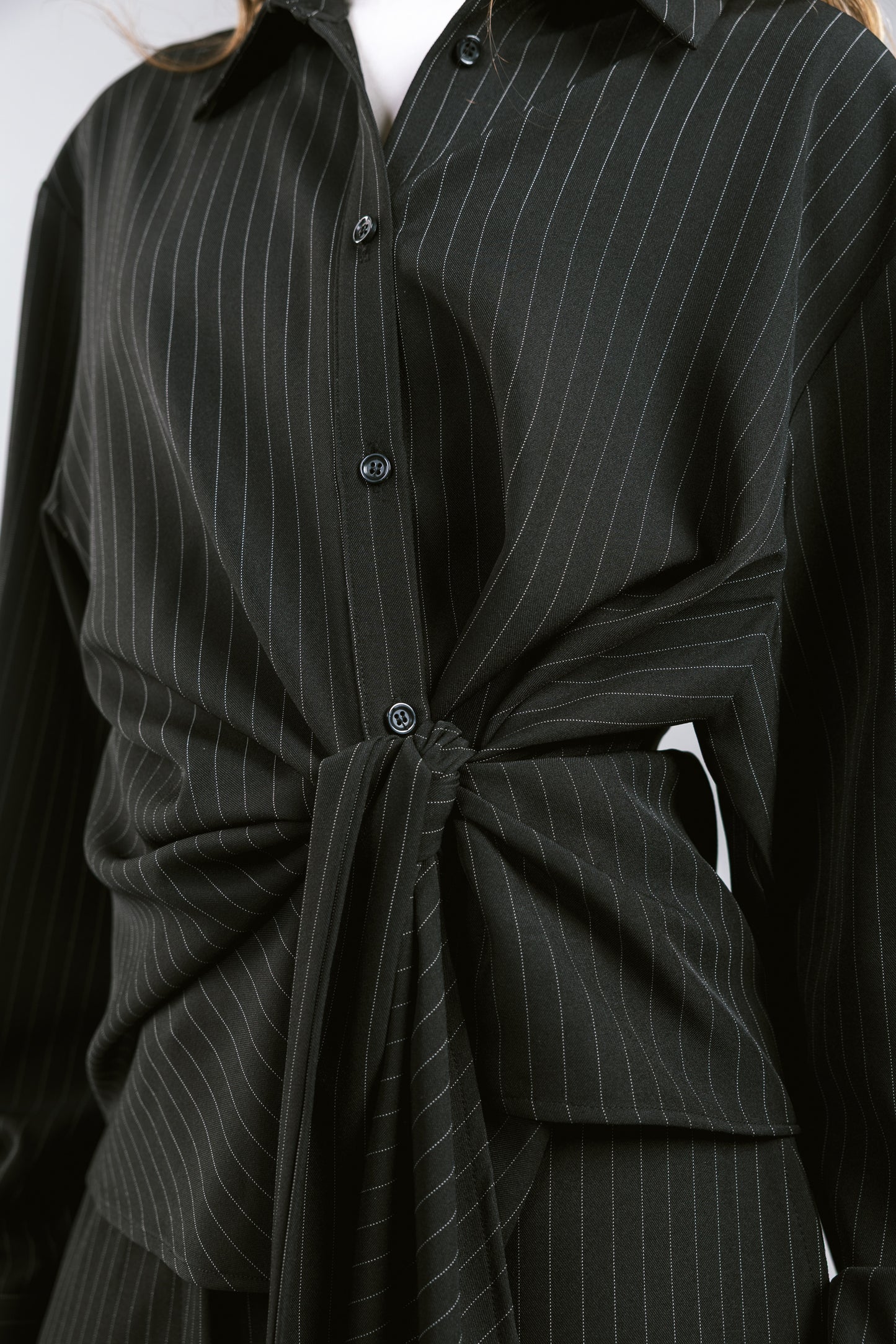 Knot Your Type Striped Set - Black