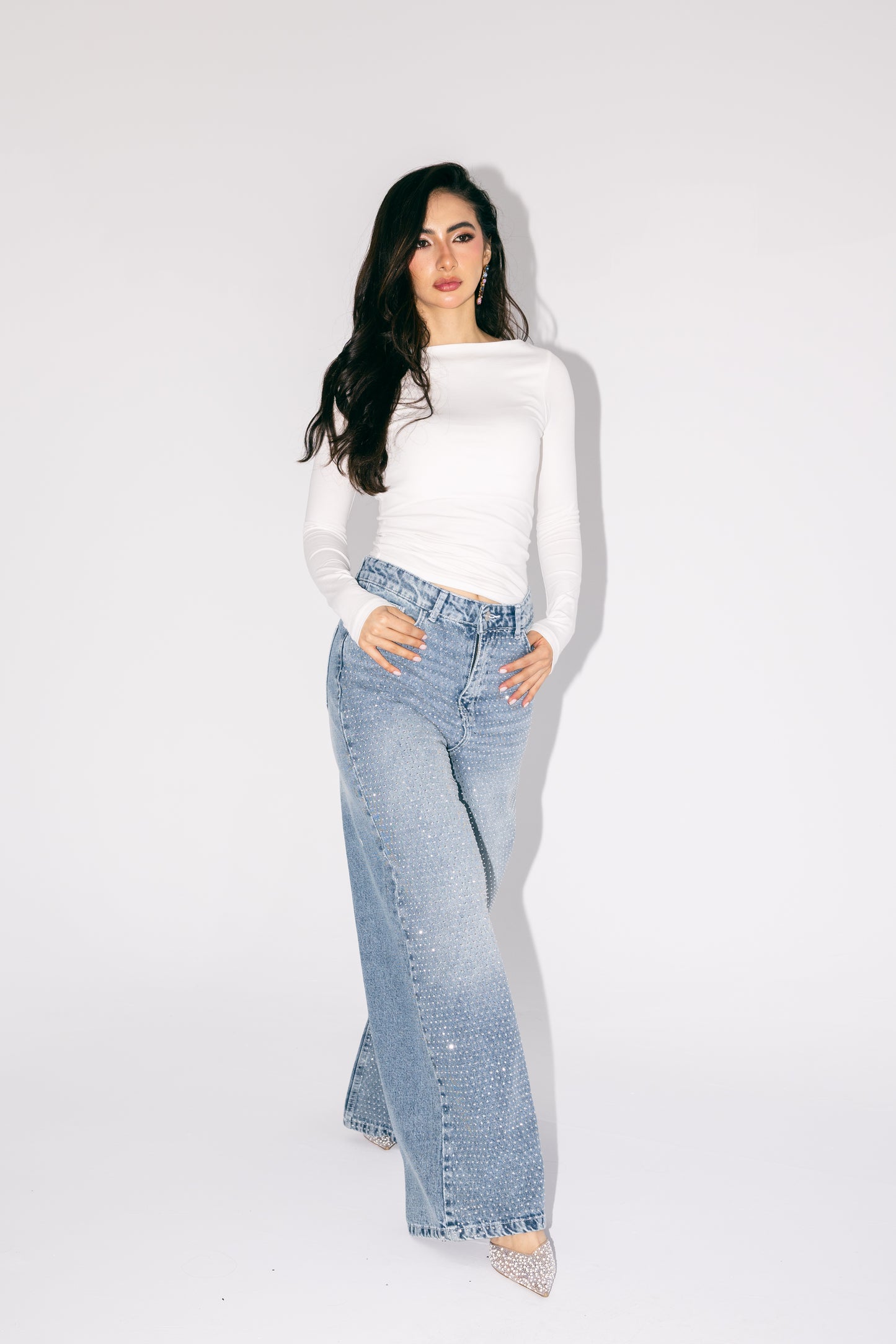 All Eyes On You Denim Pants - Light Blue