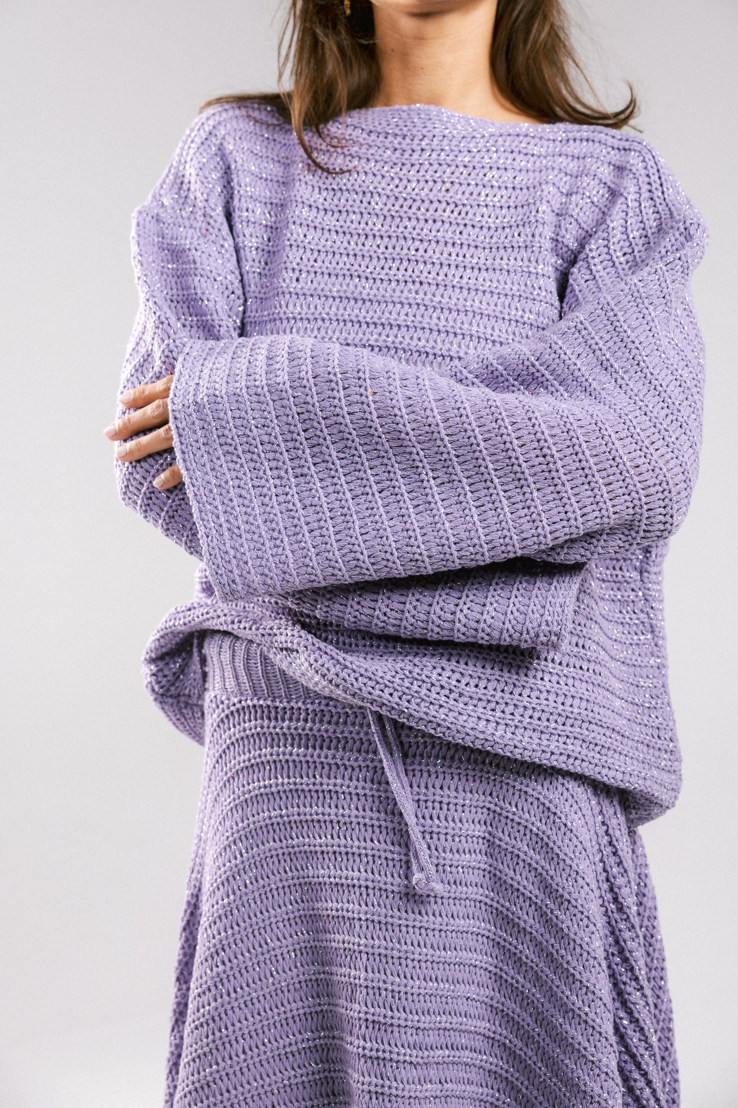 Seascape Crochet Top - Lilac