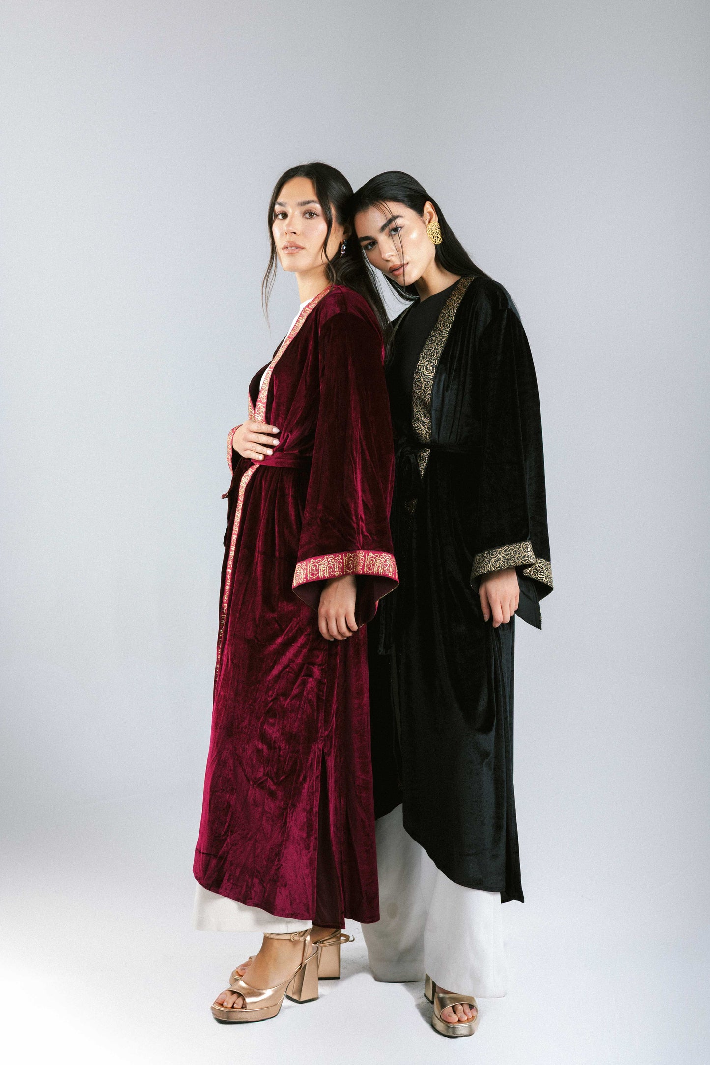 The Velvet Kaftan in Black