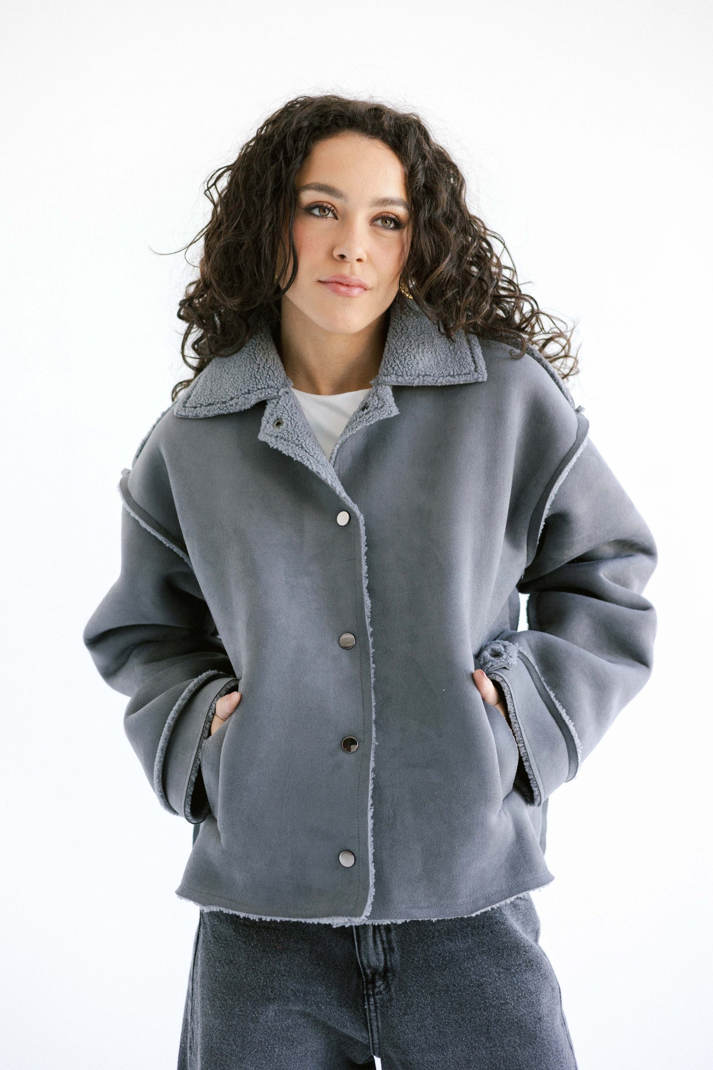 Explorer Cropped Jacket - Grey