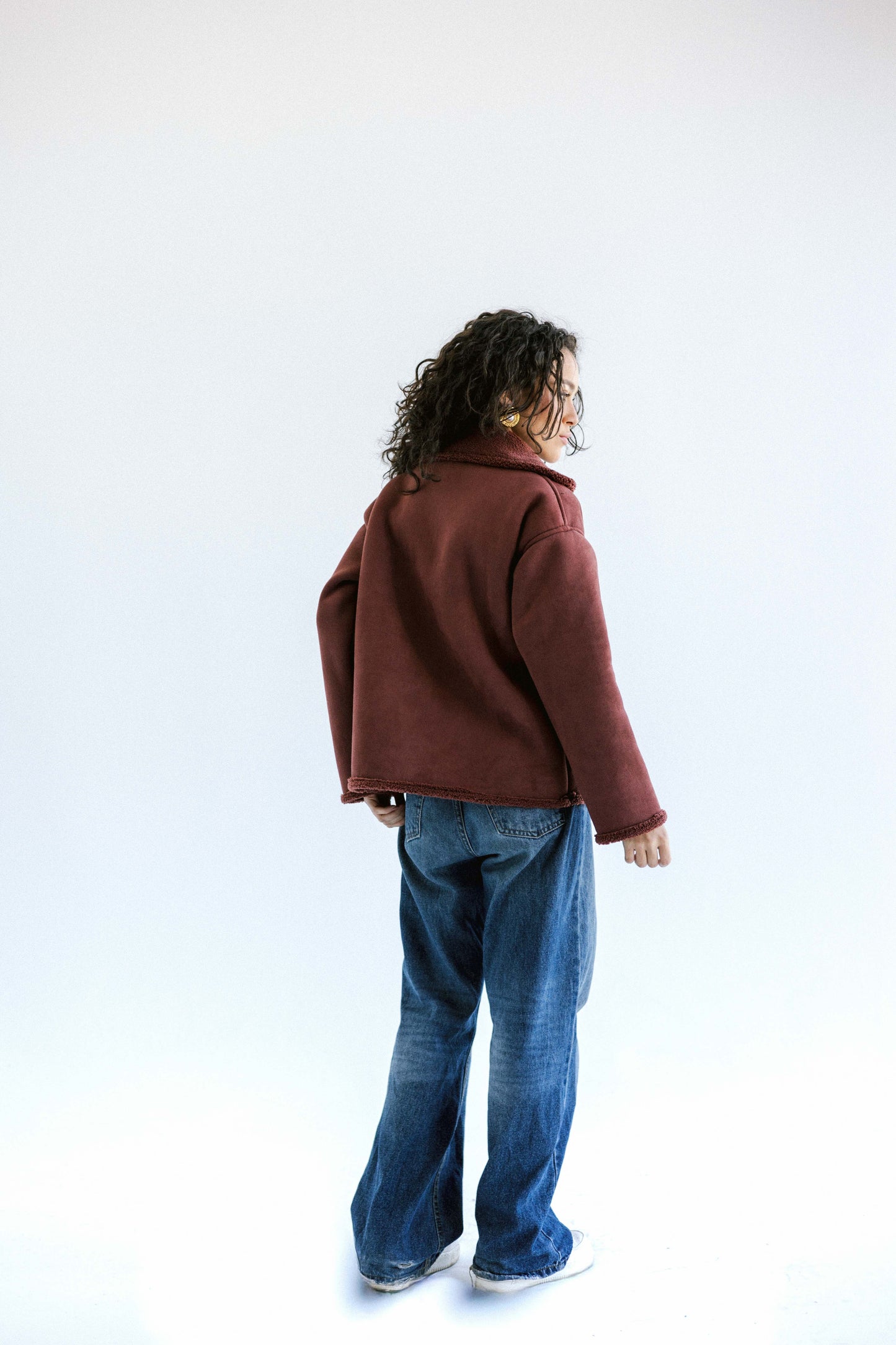 Warmth Shearling Jacket - Burgundy