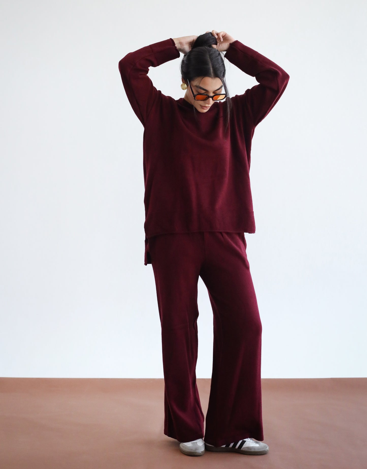 Good Feels Knit Set - Burgundy
