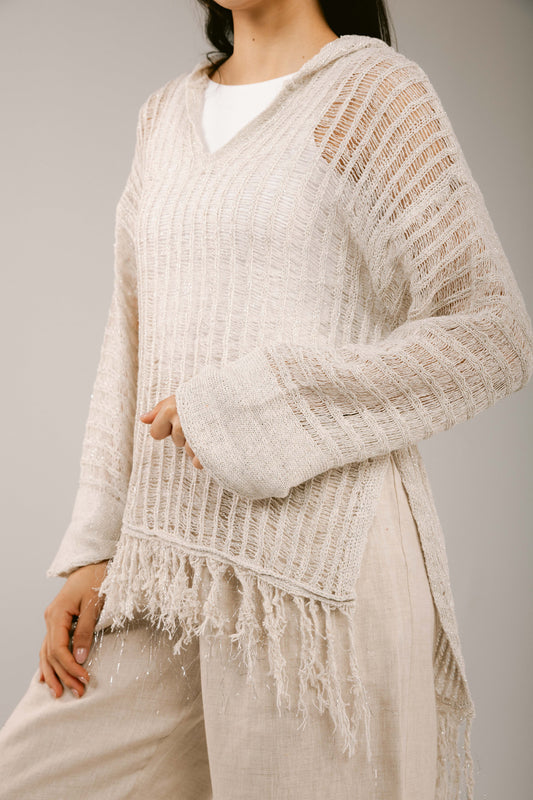 By The Beach Crochet Top - Off-White