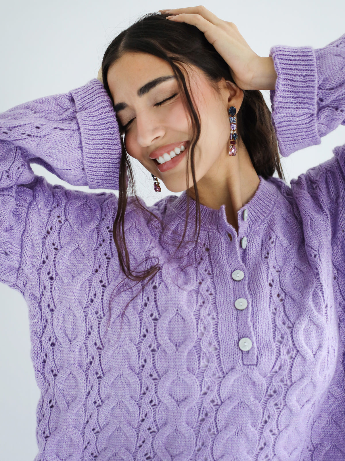Sweet as you knit sweater - Lilac