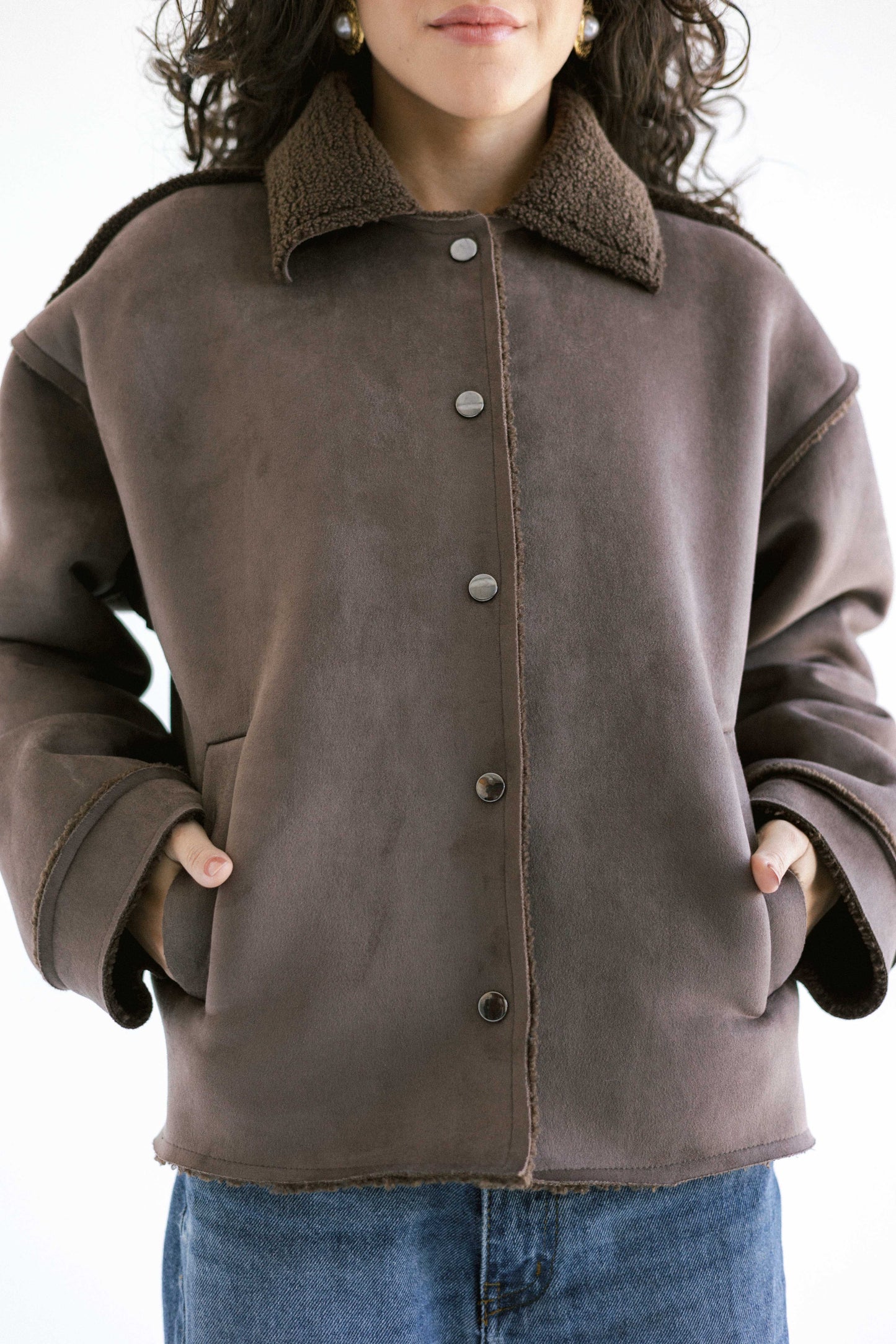 Explorer Cropped Jacket - Brown