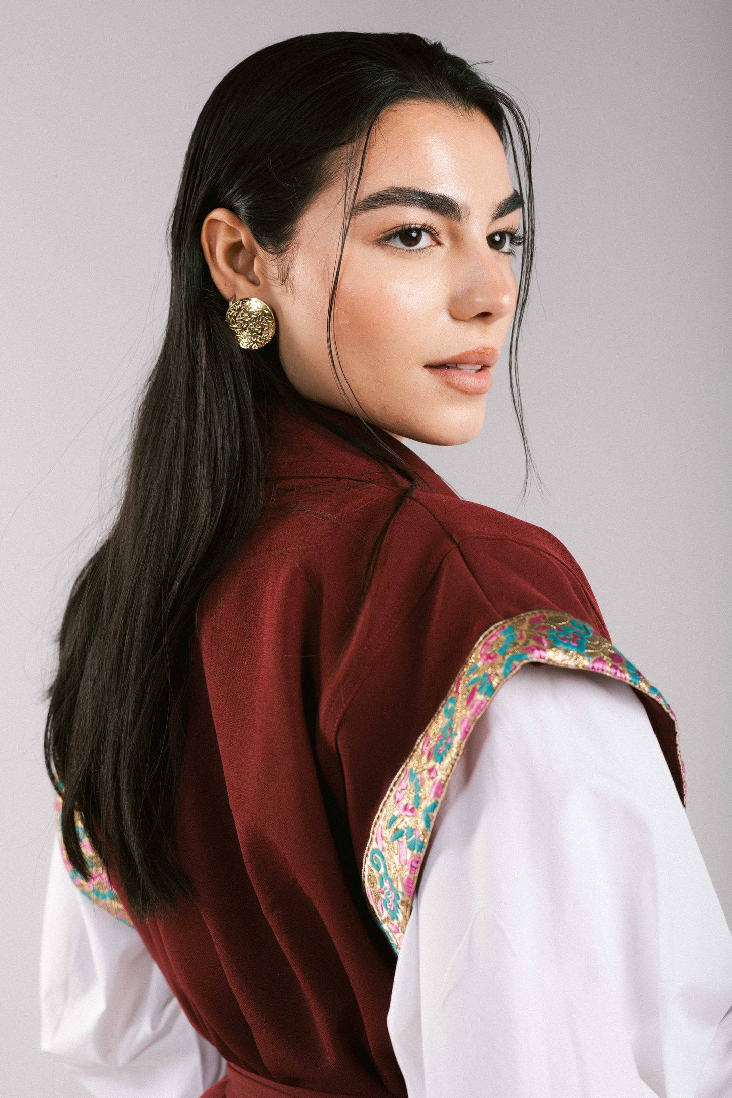 Top Notch Vest in Burgundy