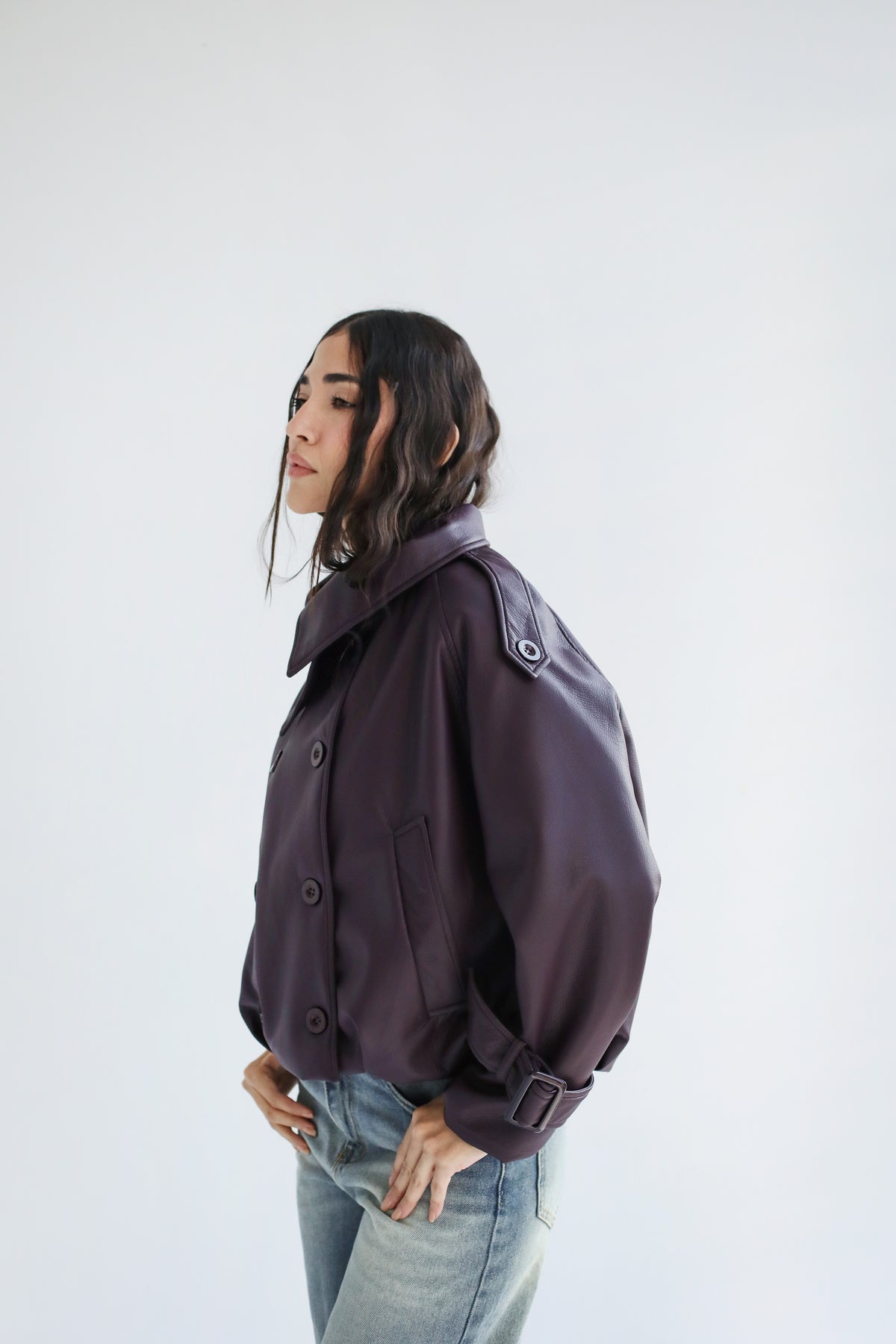Instant Attraction Leather Jacket - Burgundy