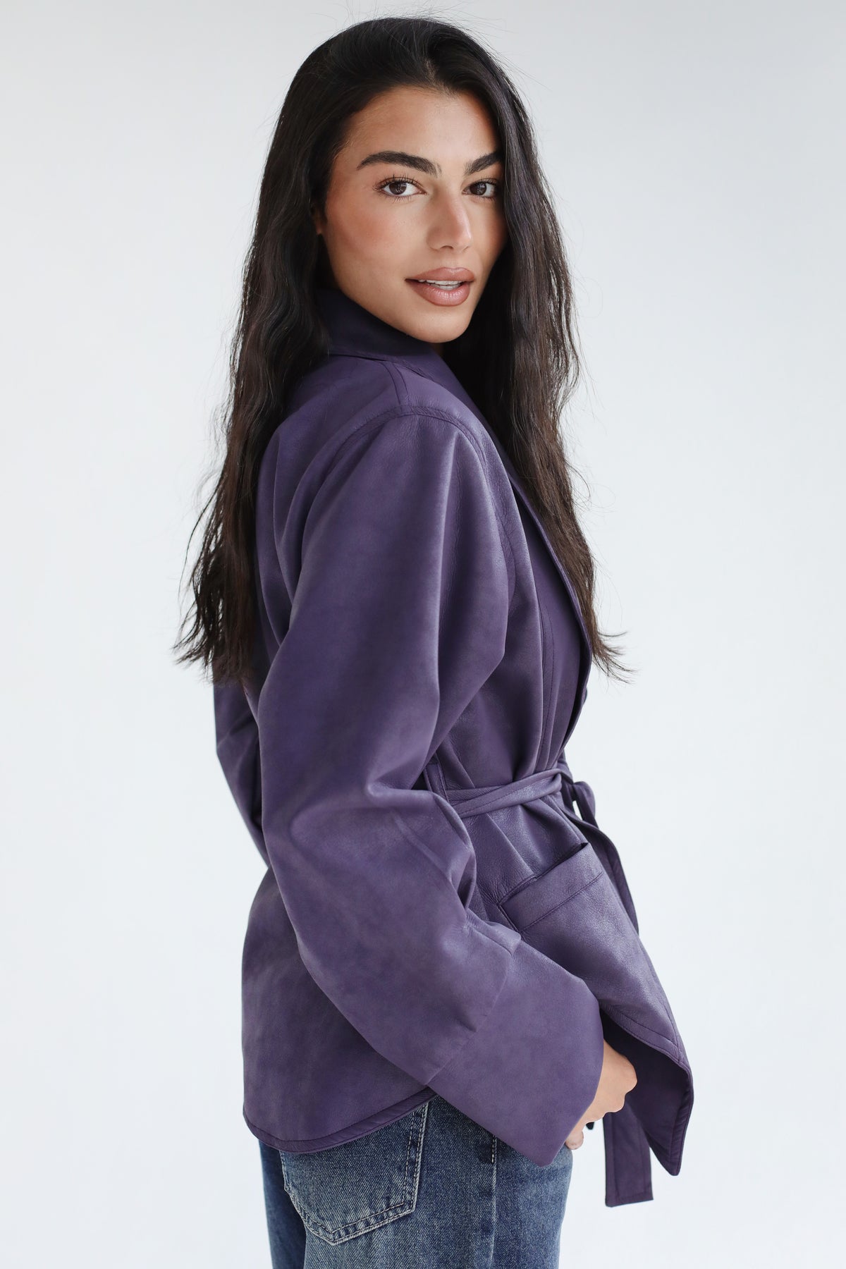 Risk Taker Leather Jacket - Purple