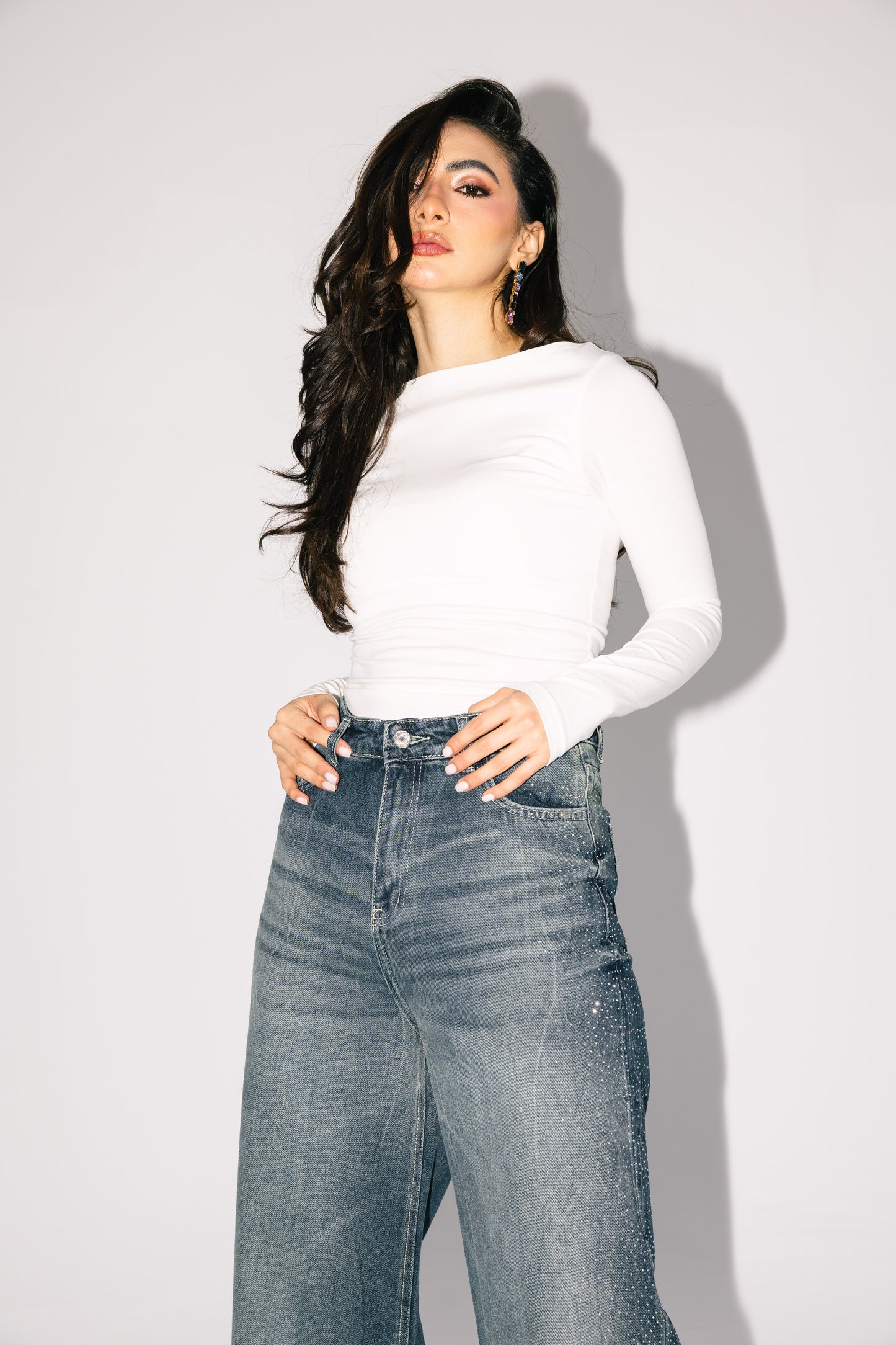 Stargazer Denim Pants in Dark Blue