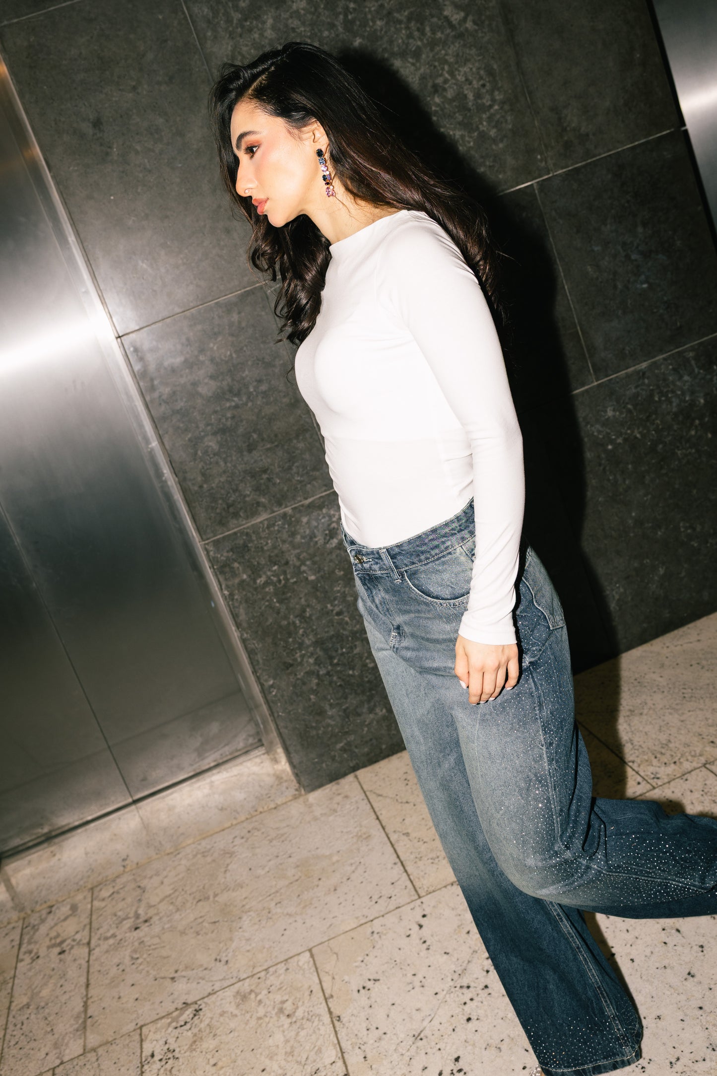 Stargazer Denim Pants in Dark Blue