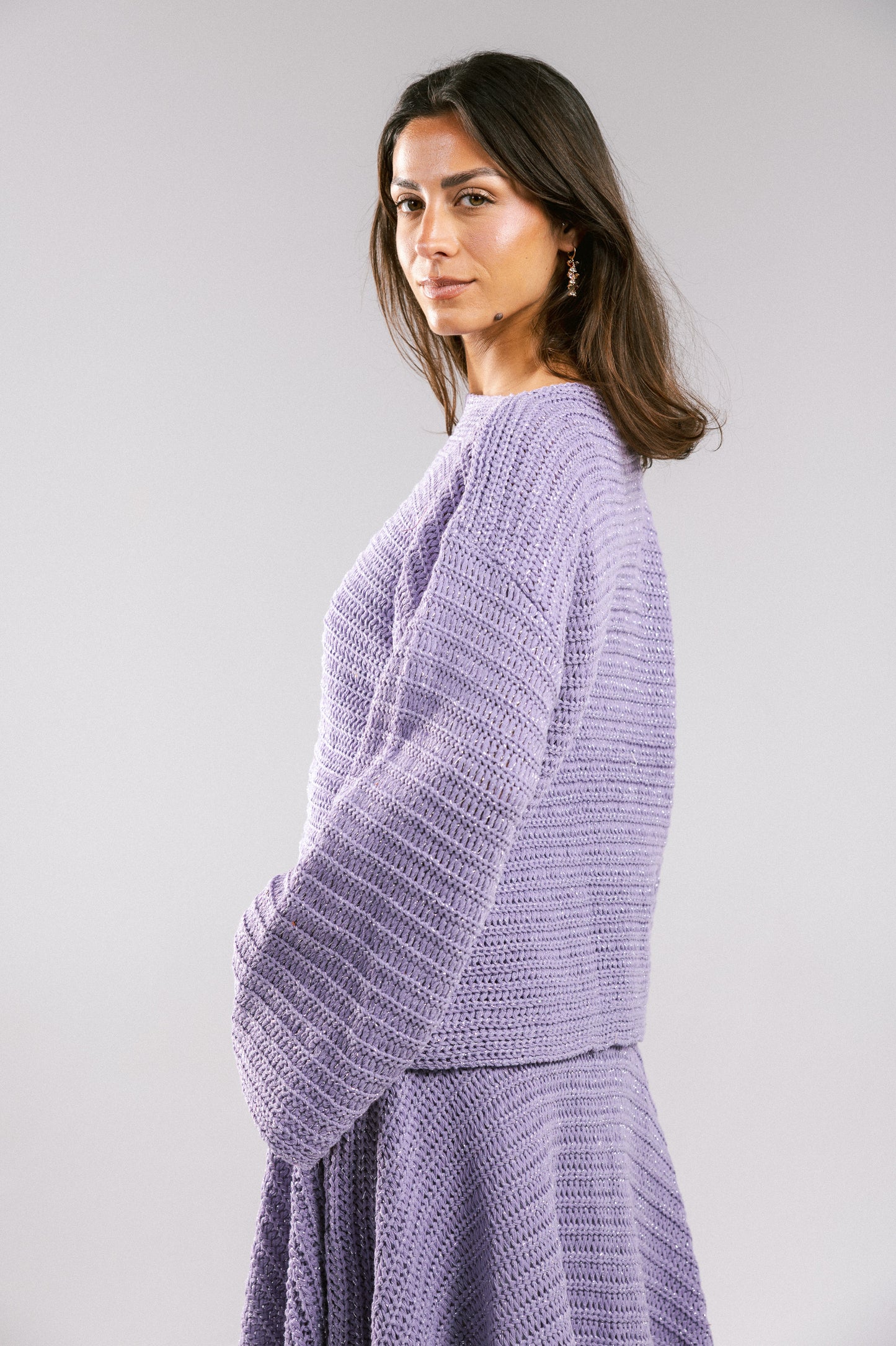Seascape Crochet Top - Lilac