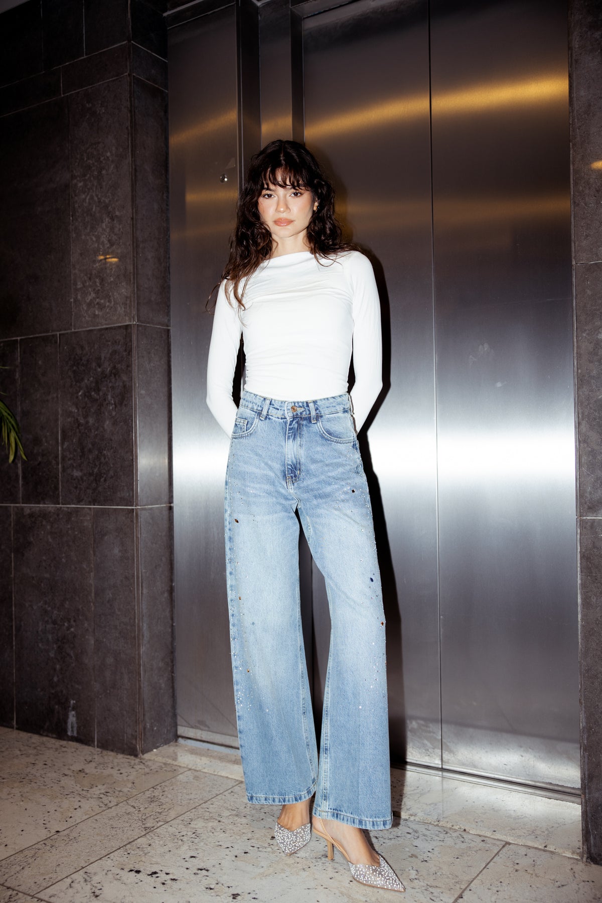Loved You First Denim Pants in Blue