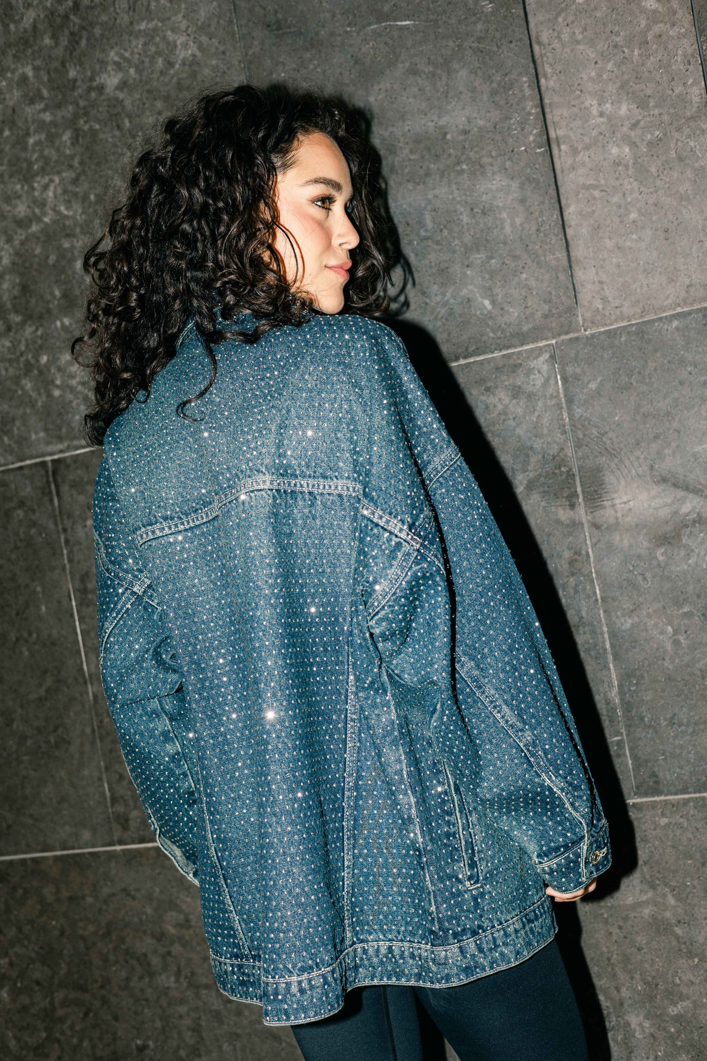 You’re A Gem Denim Jacket in Dark Blue