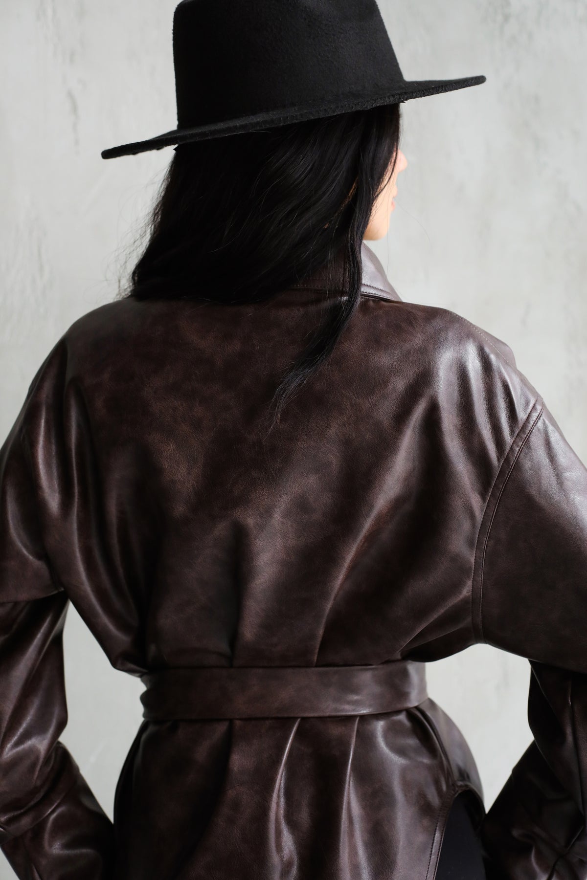 Not Your Basic Leather Jacket - Brown