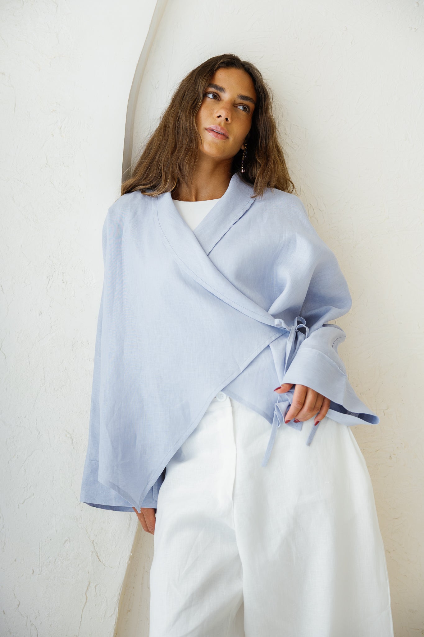 Such A Dreamy Linen Top - Baby Blue