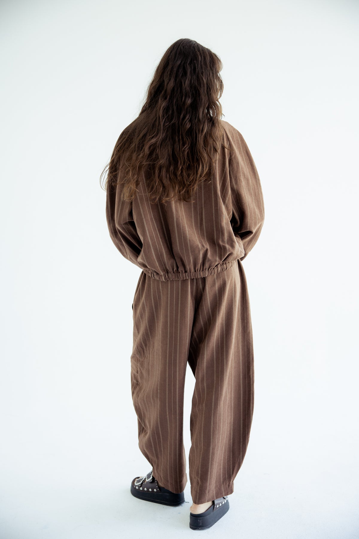 Now or Never Striped Set - Brown