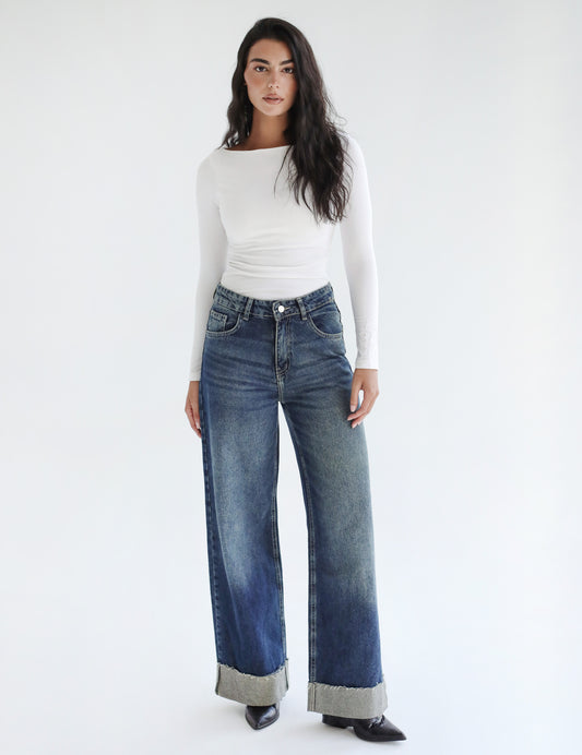 Lucky in Love Denim Pants - Blue