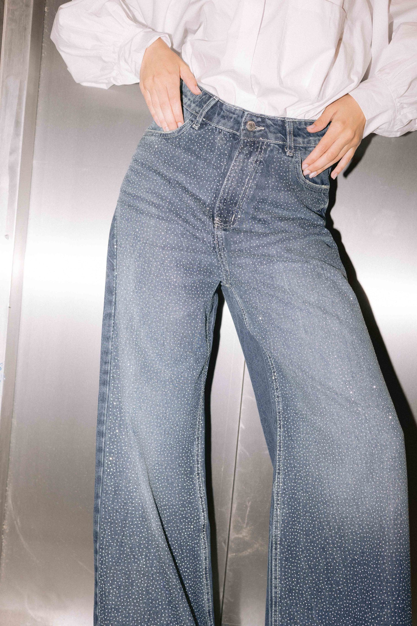 All Eyes On You Denim Pants - Dark Blue