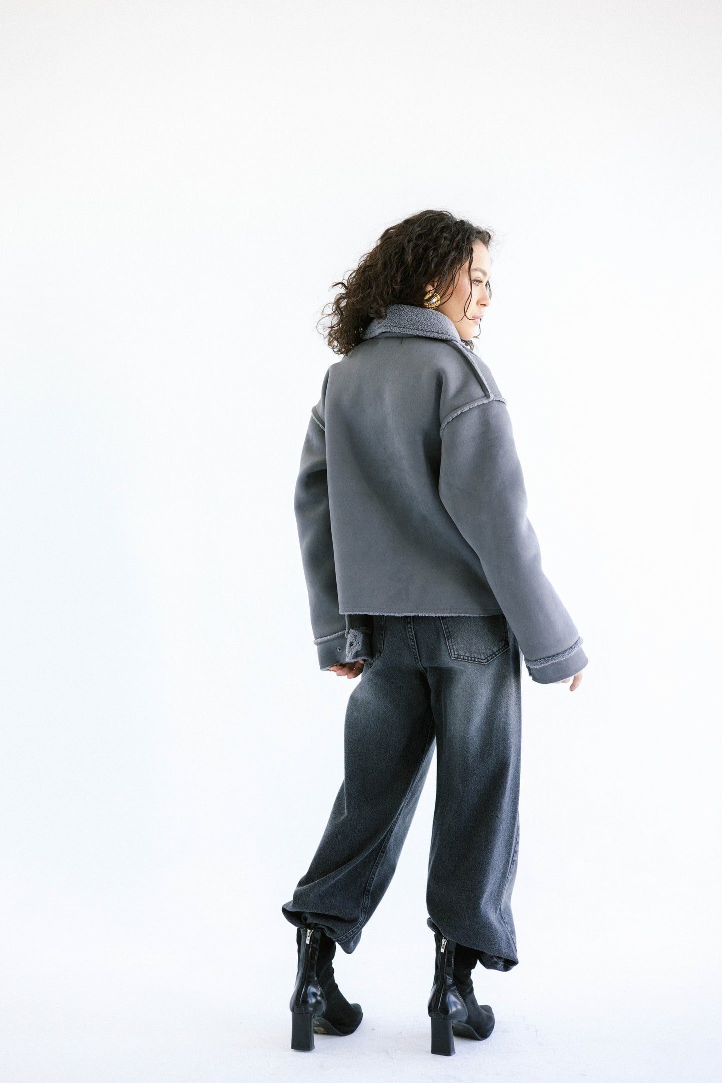 Explorer Cropped Jacket - Grey