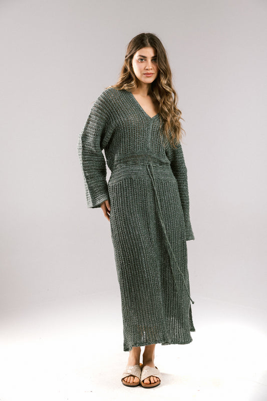 Sunbeam Crochet Coverup Dress - Olive