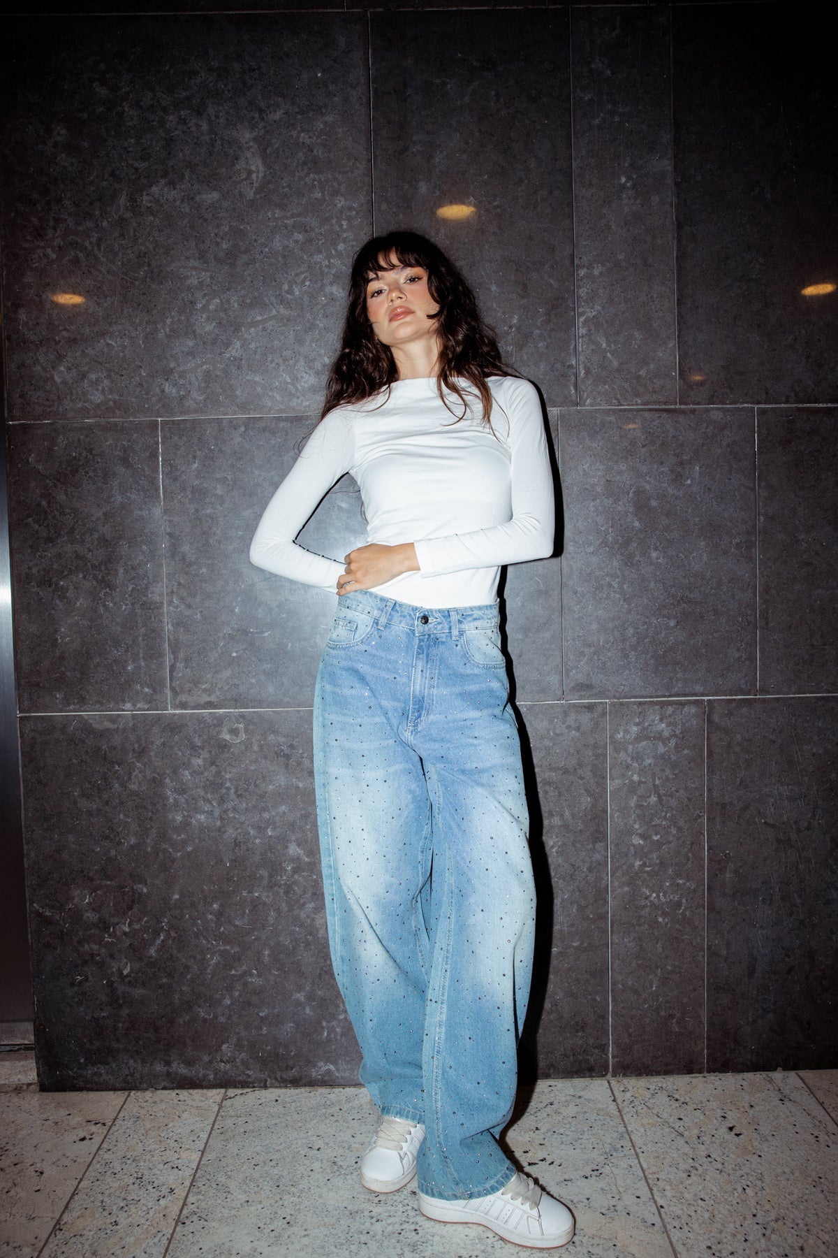 She Rises Denim Pants in Blue