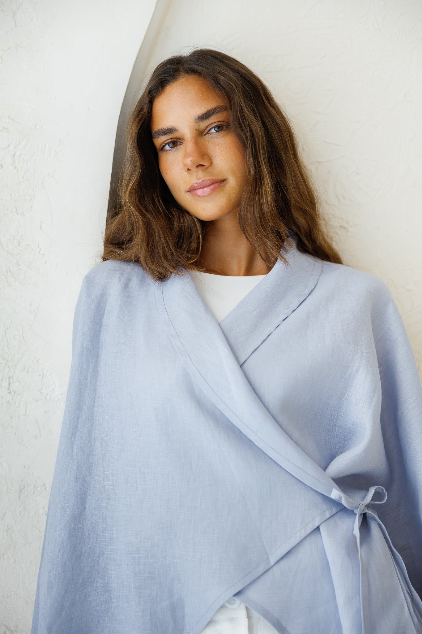 Such A Dreamy Linen Top - Baby Blue