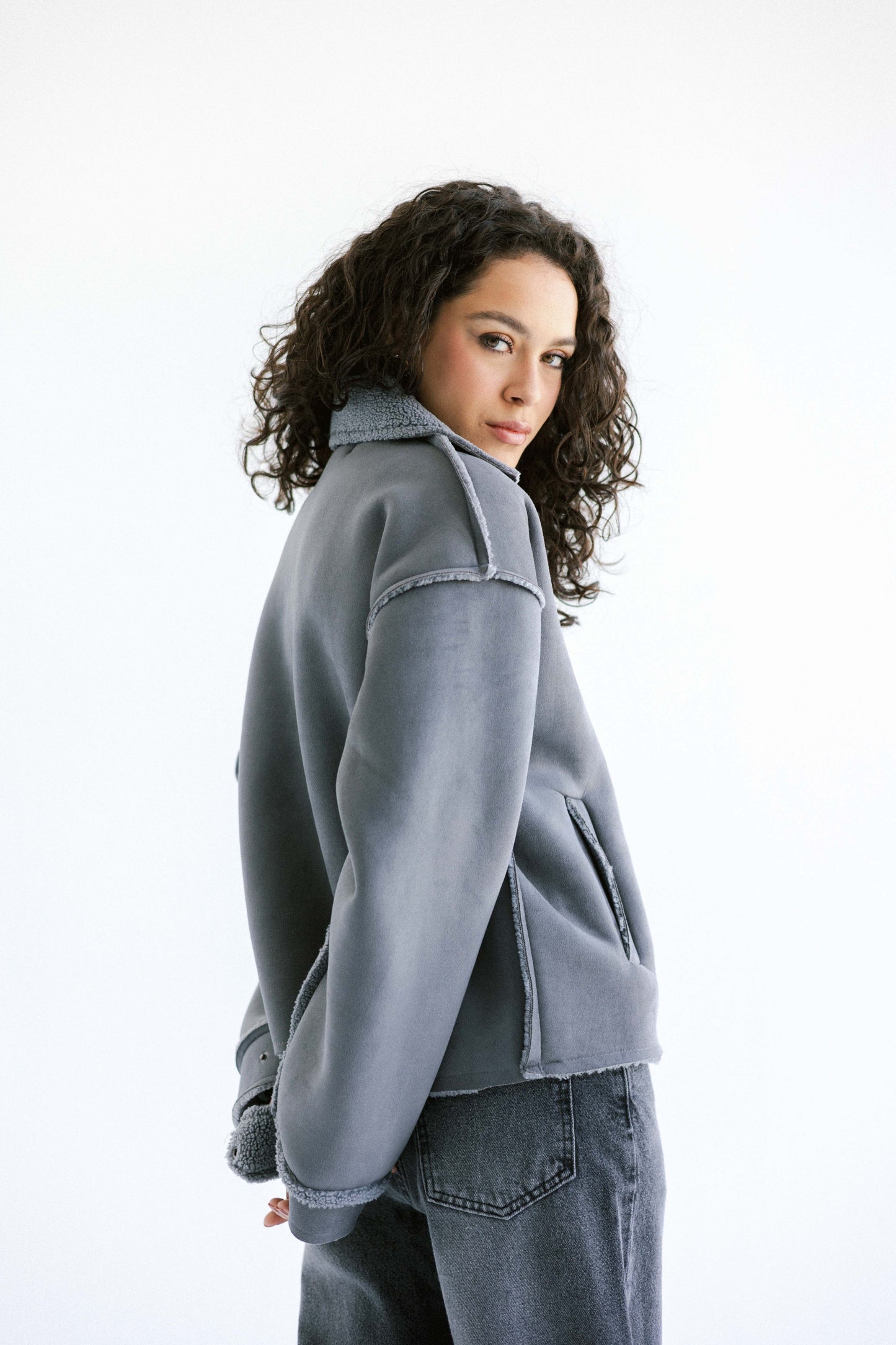 Explorer Cropped Jacket - Grey