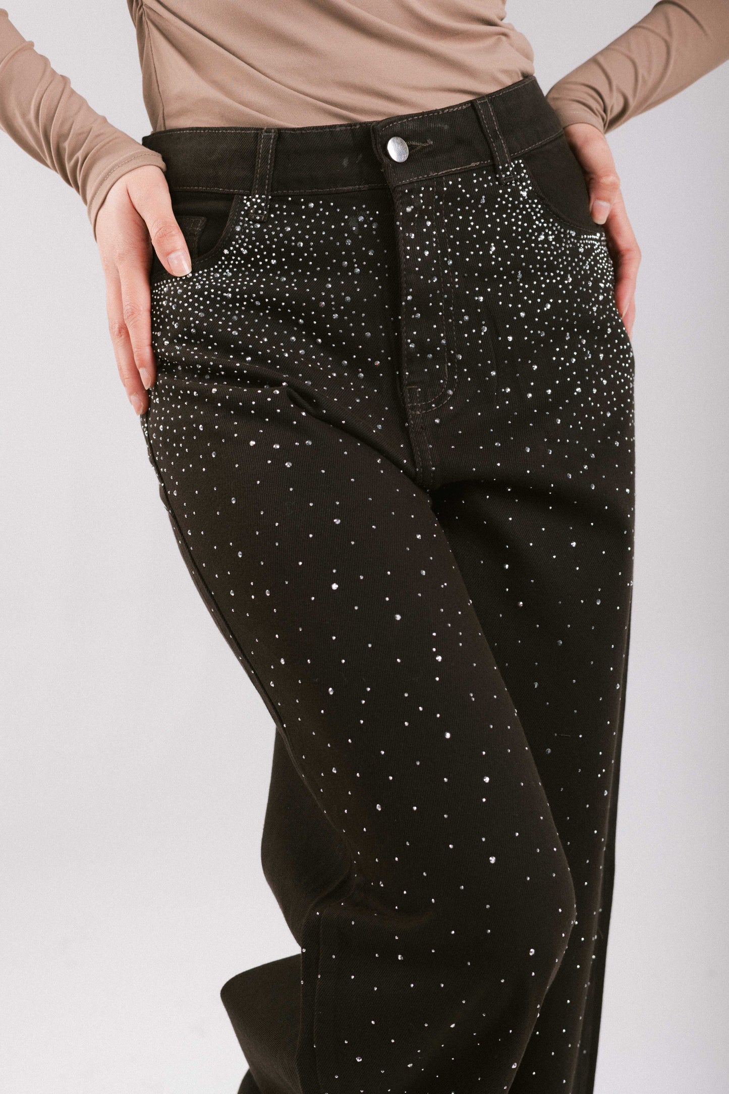 Dazzler Denim Pants - Brown