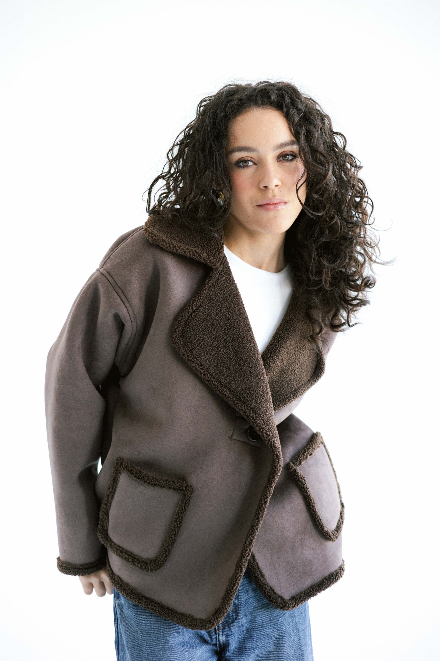 Warmth Shearling Jacket - Brown