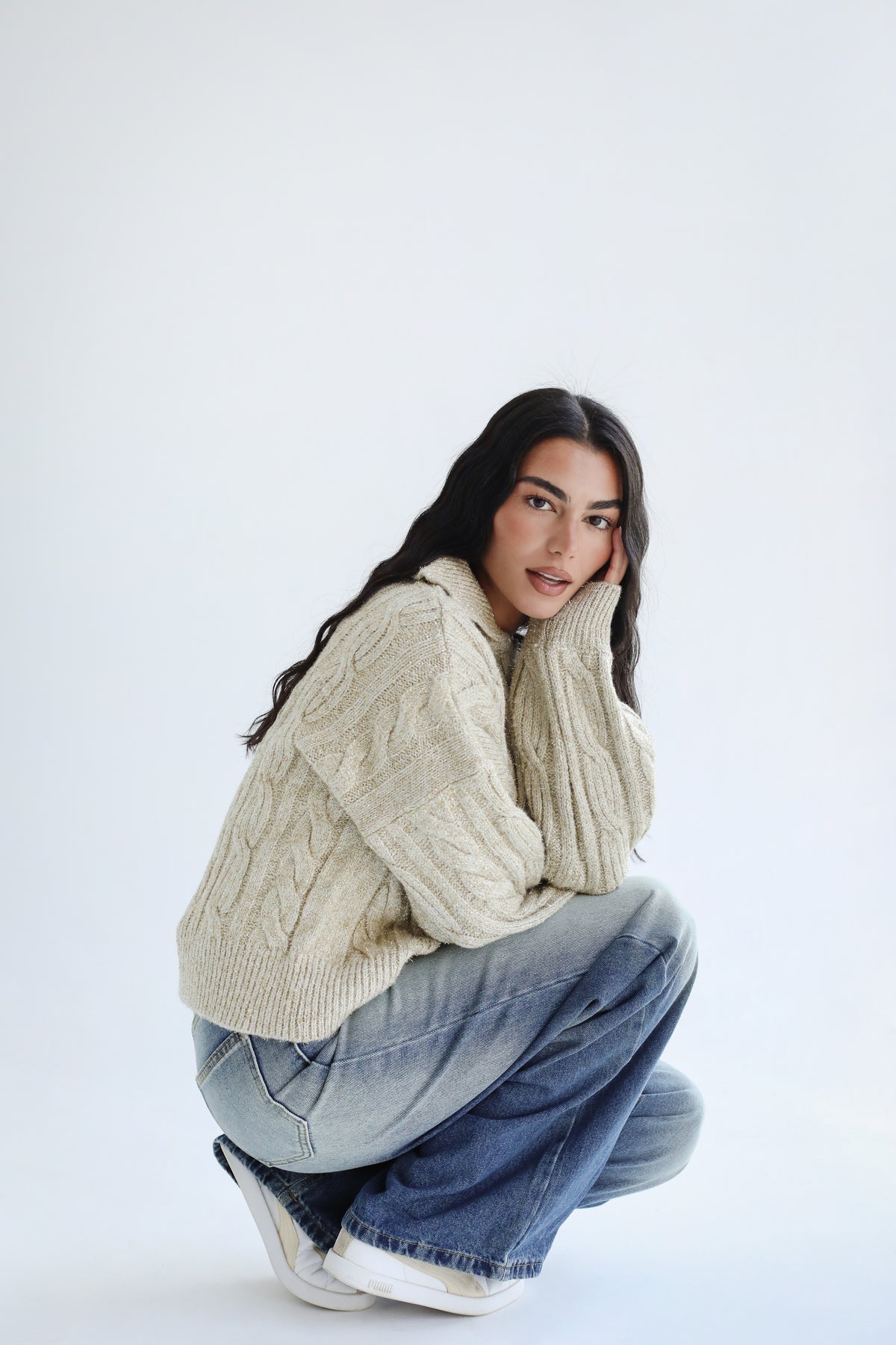 Too good to take off knit sweater - Beige