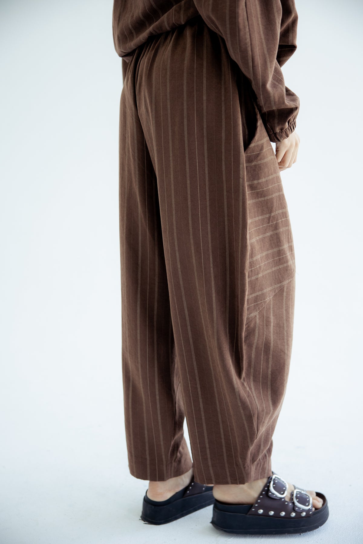 Now or Never Striped Set - Brown