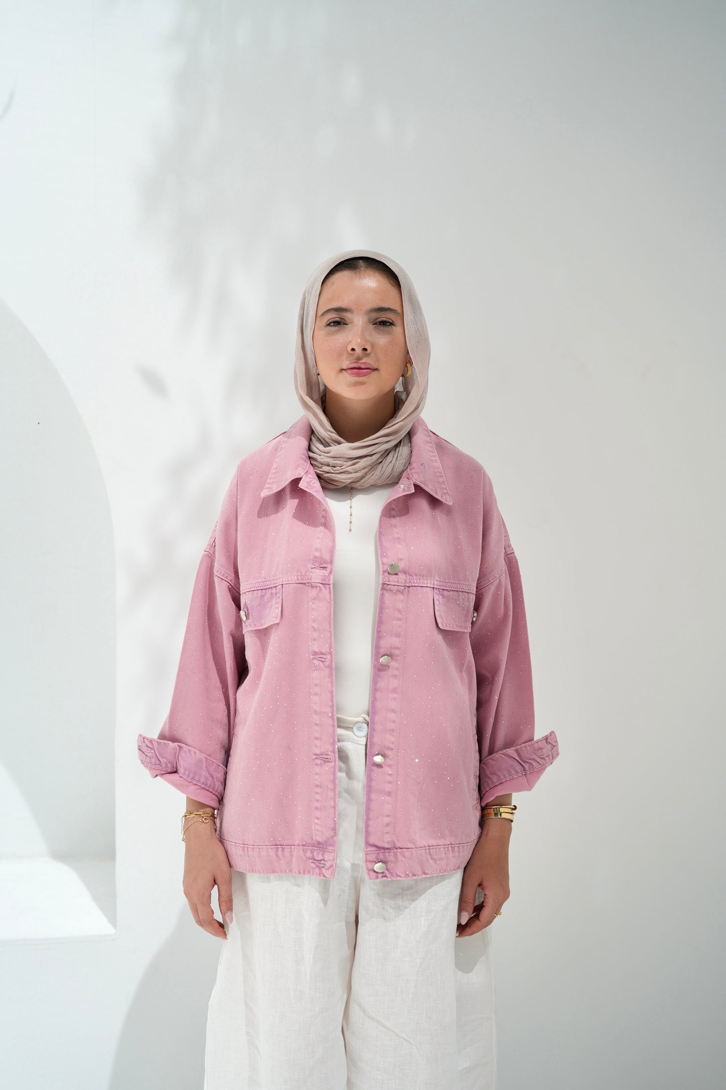 You’re A Gem Denim Jacket in Pink