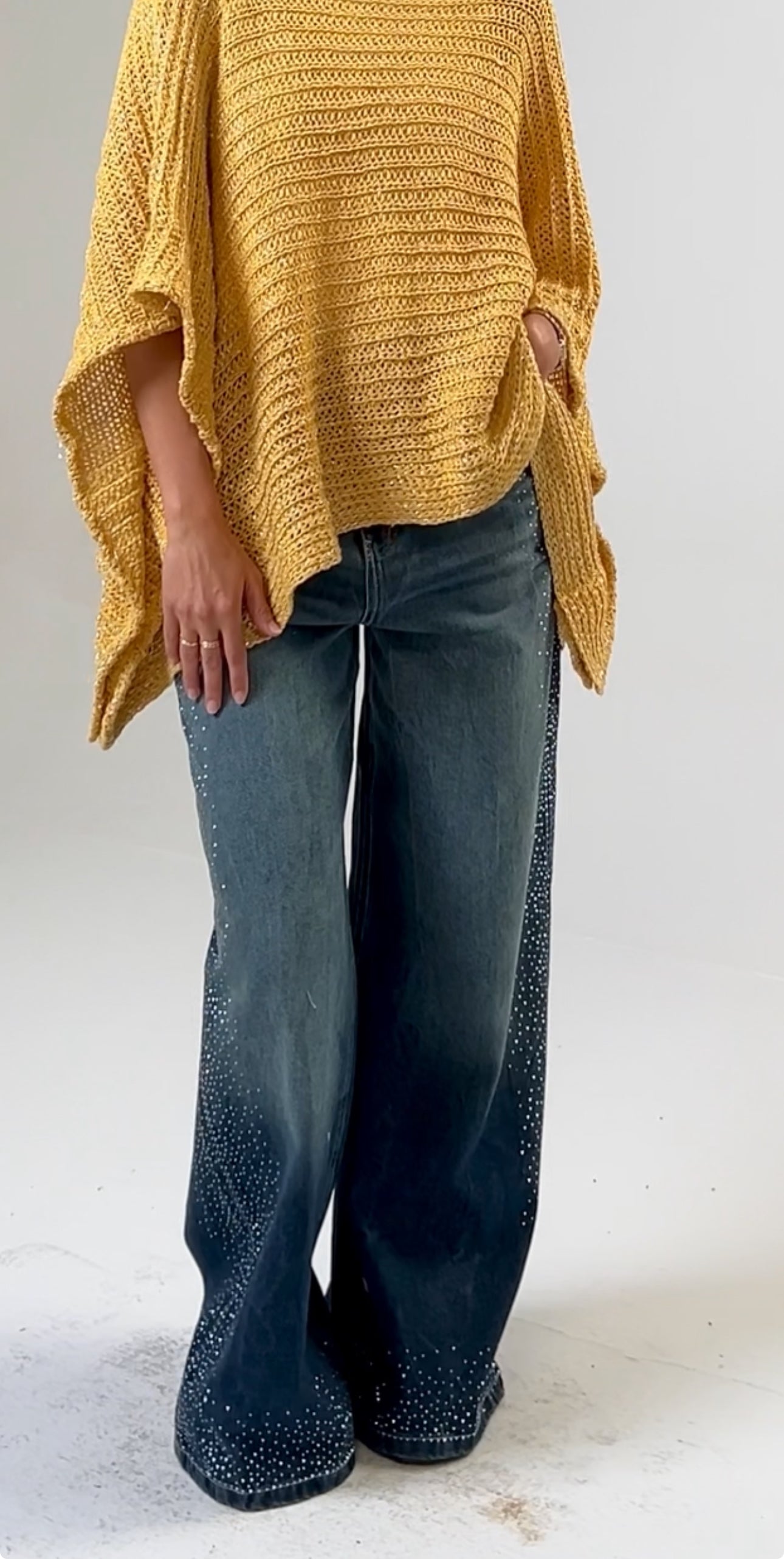 Stargazer Denim Pants in Dark Blue