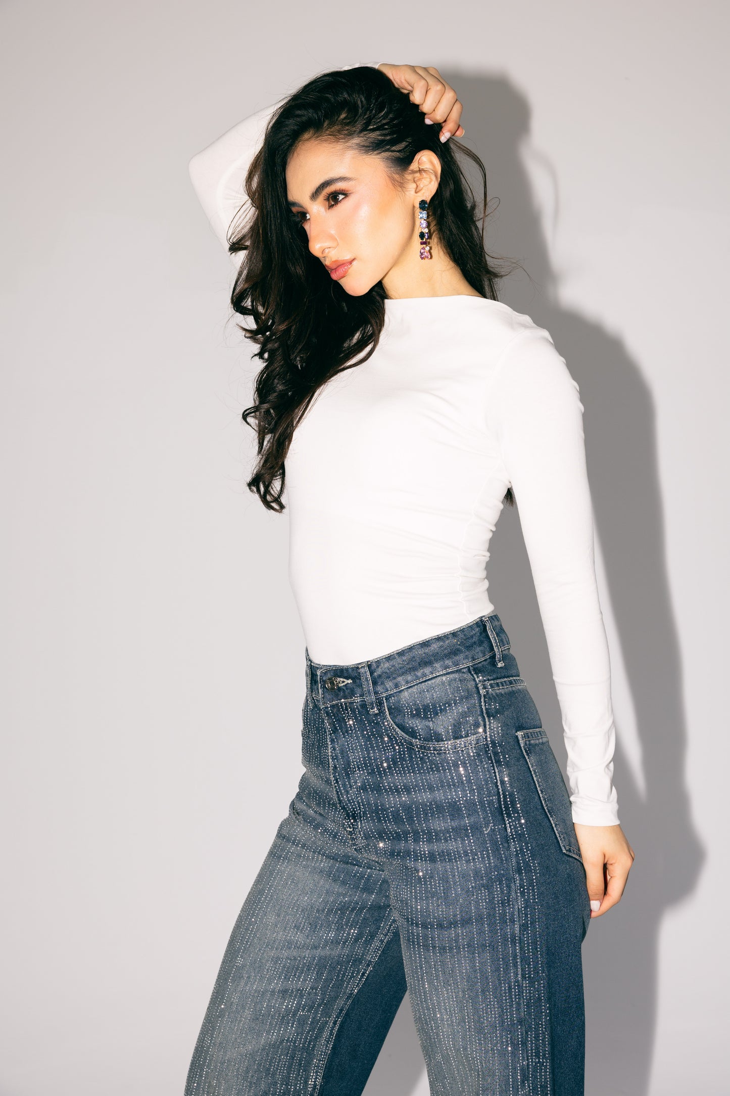 Her Era Denim Pants in Washed Blue