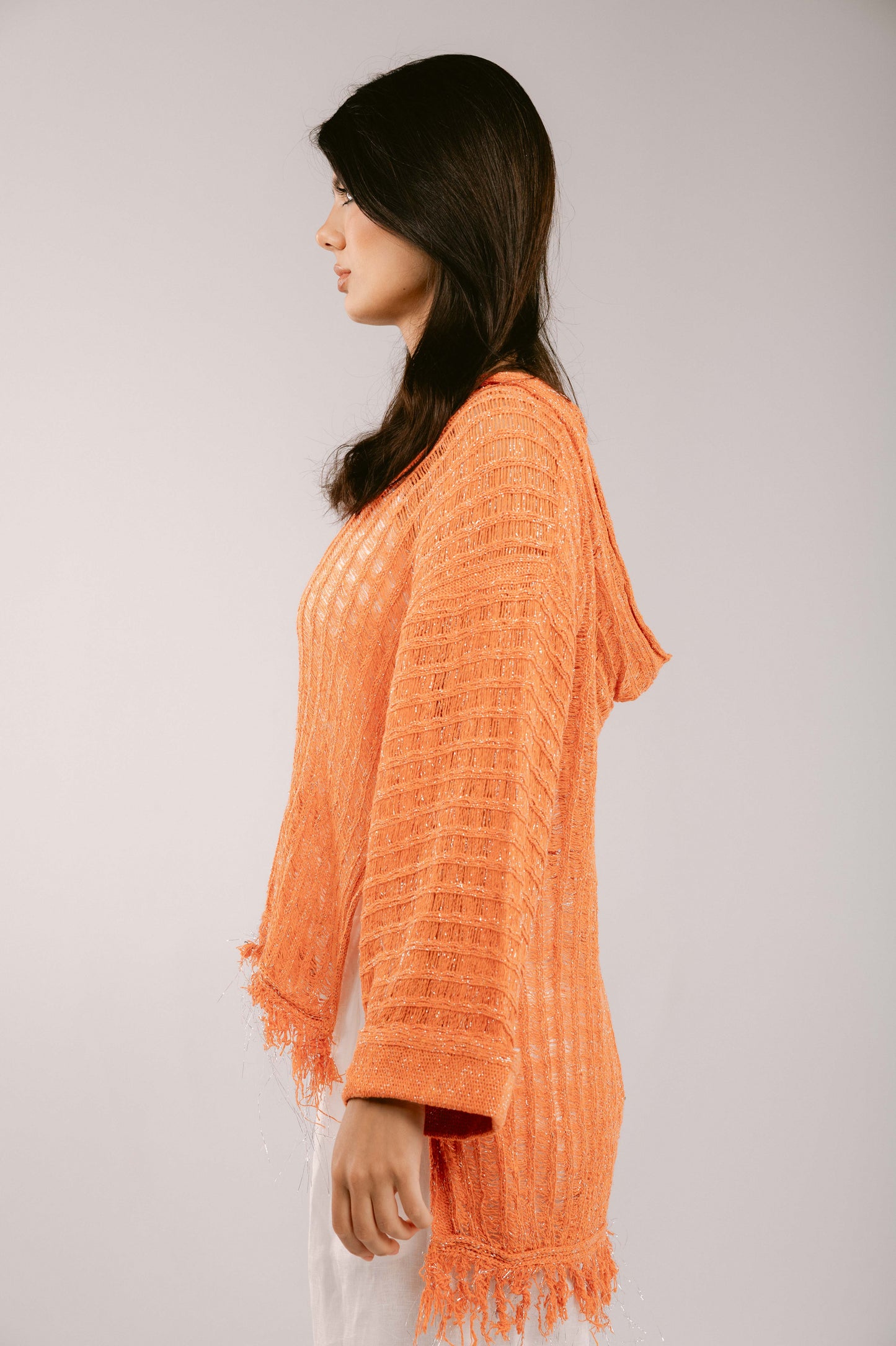 By The Beach Crochet Top - Orange