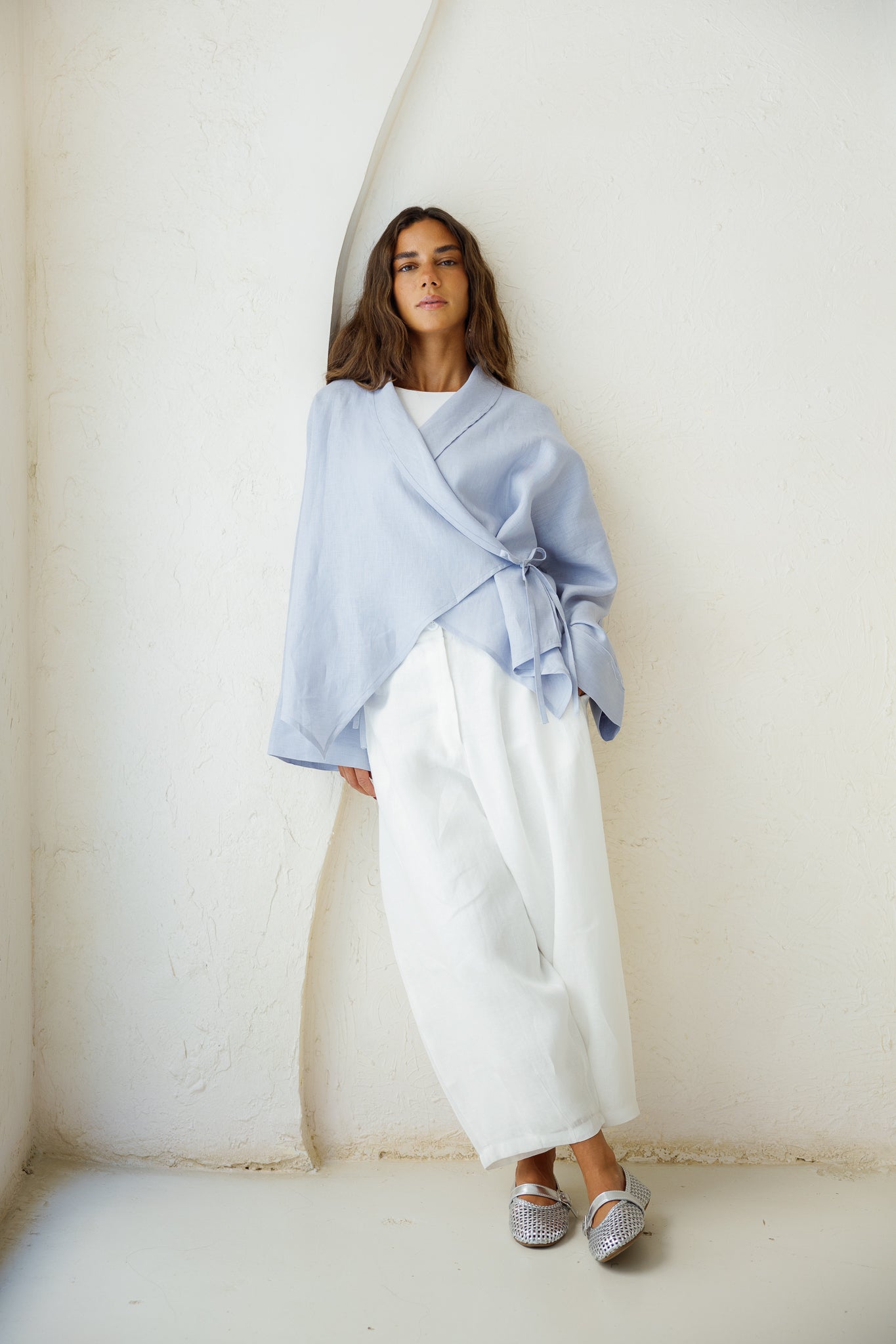 Such A Dreamy Linen Top - Baby Blue