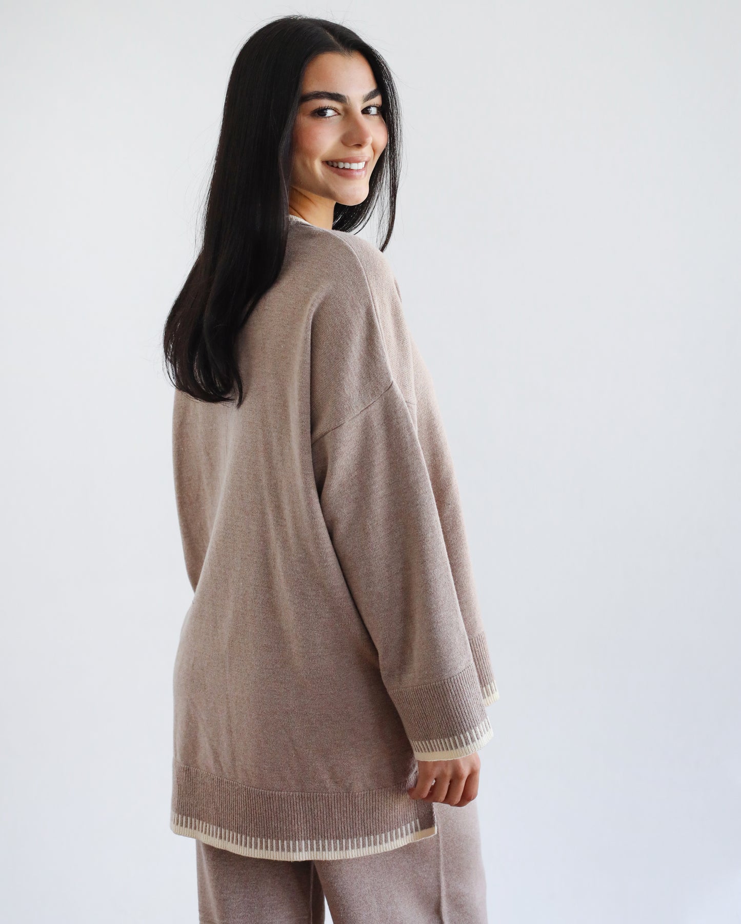 Minding My Business Knit Set - Dusty Mocha