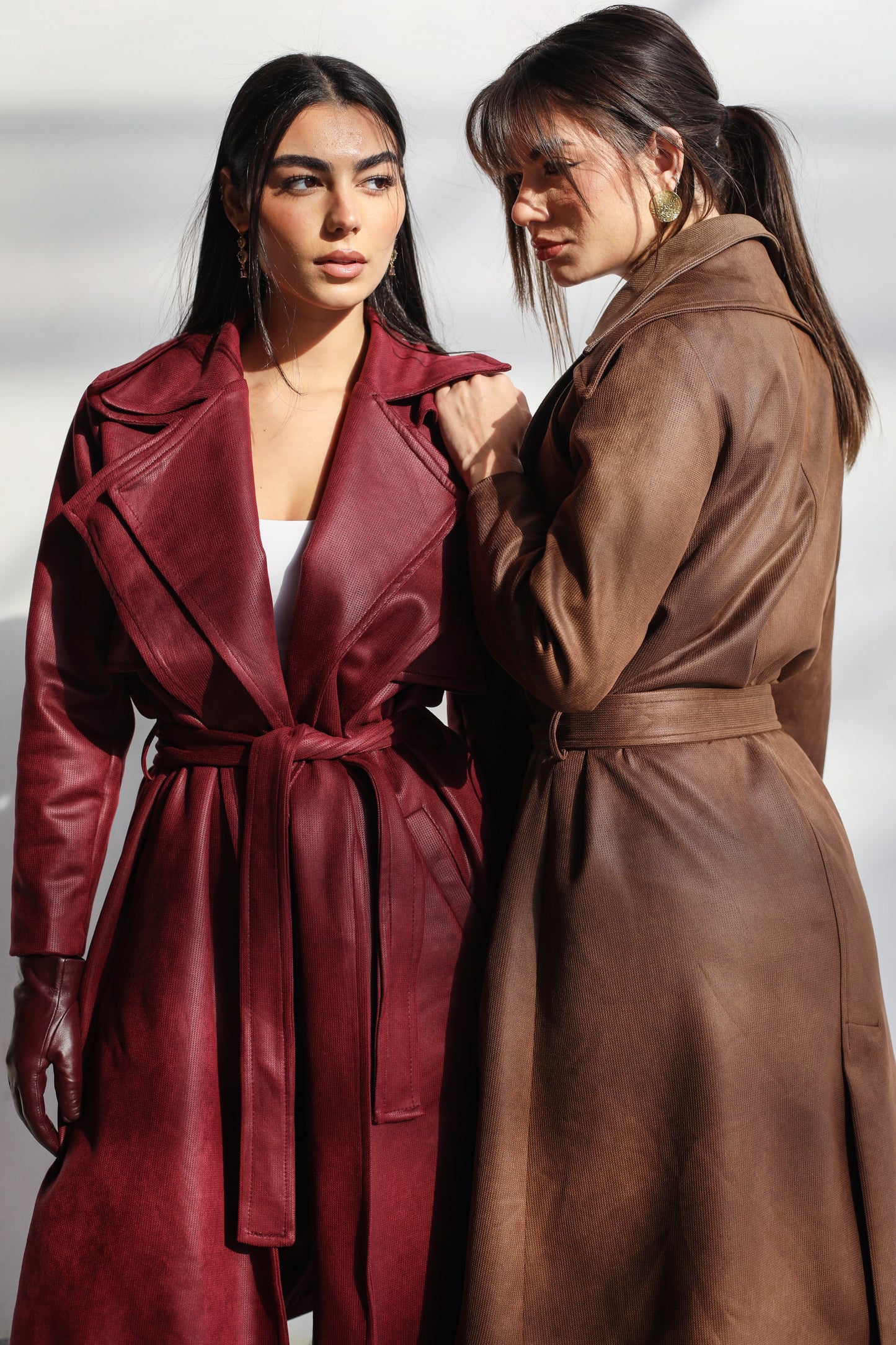 Warmer Winter Suede Coat - Cappuccino Brown