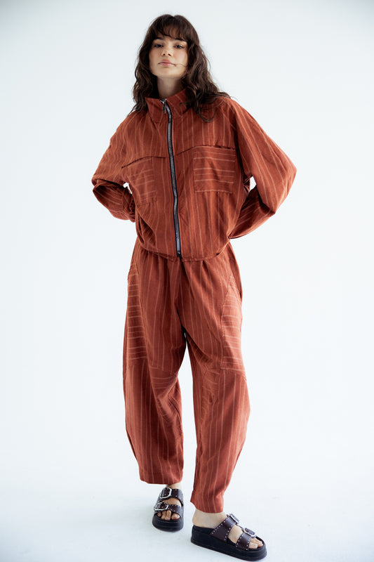 Now or Never Striped Set - Rust
