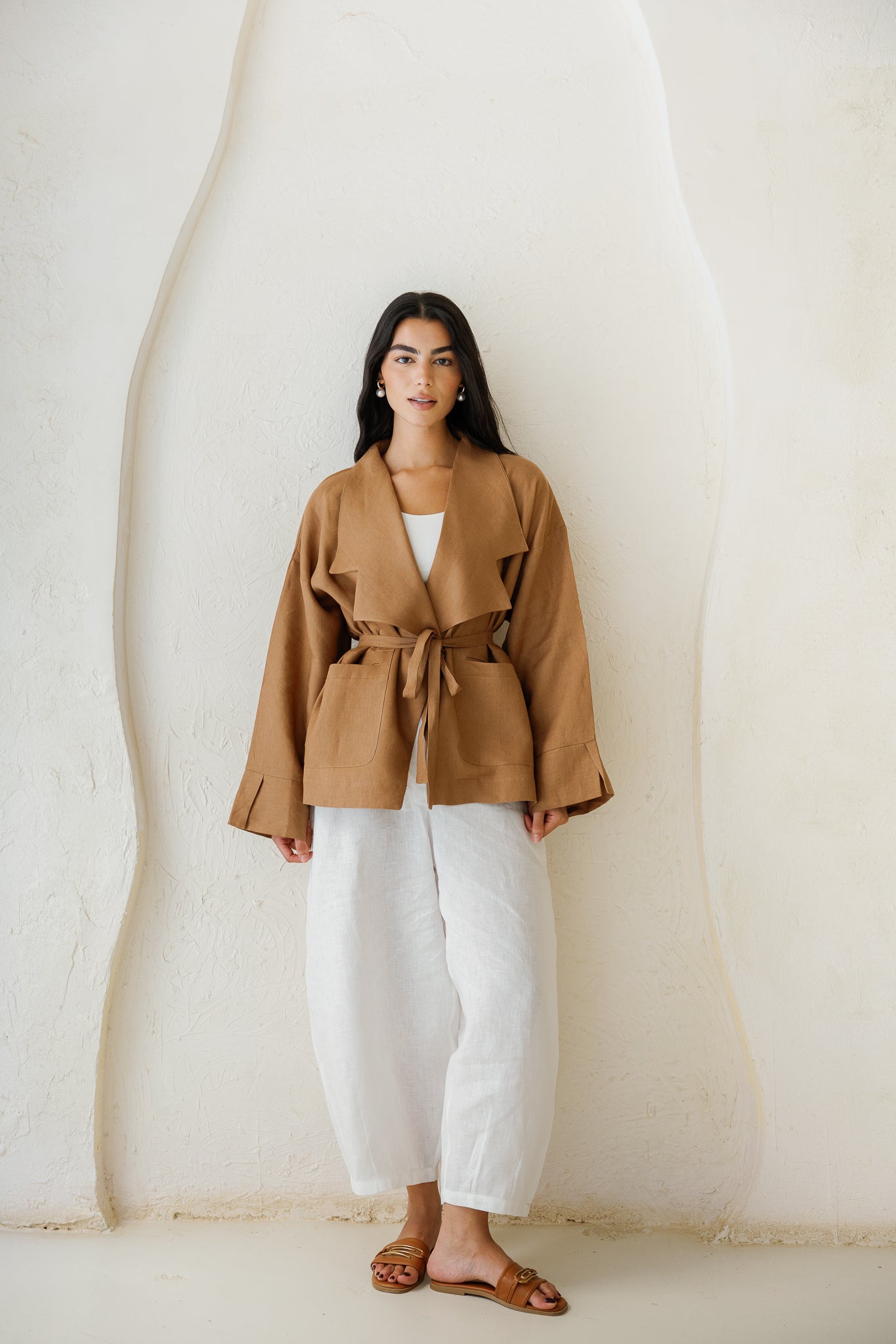 Full of Sunshine Linen Cardigan - Mocha