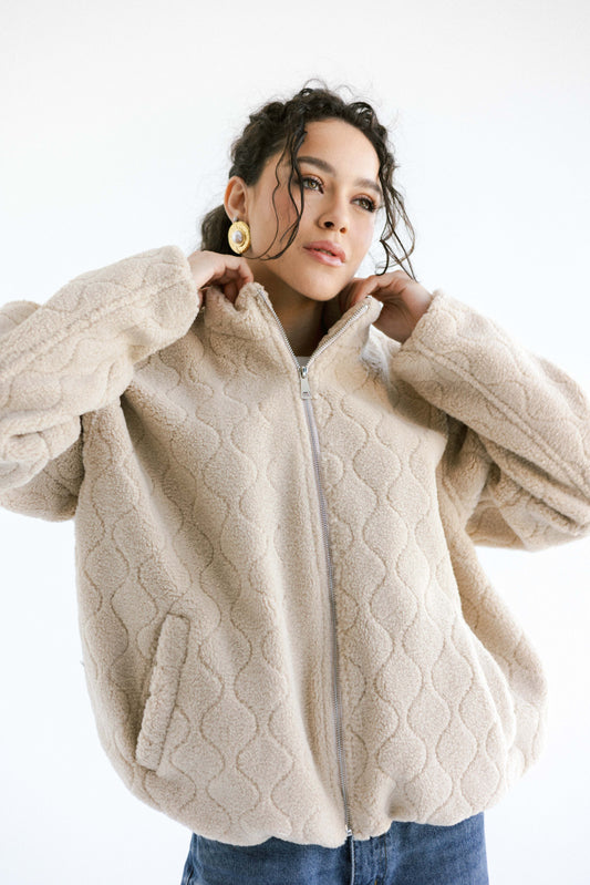 Snug Teddy Jacket - Beige