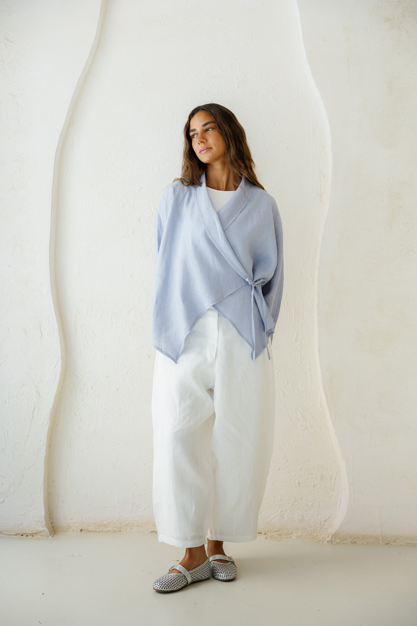 Such A Dreamy Linen Top - Baby Blue